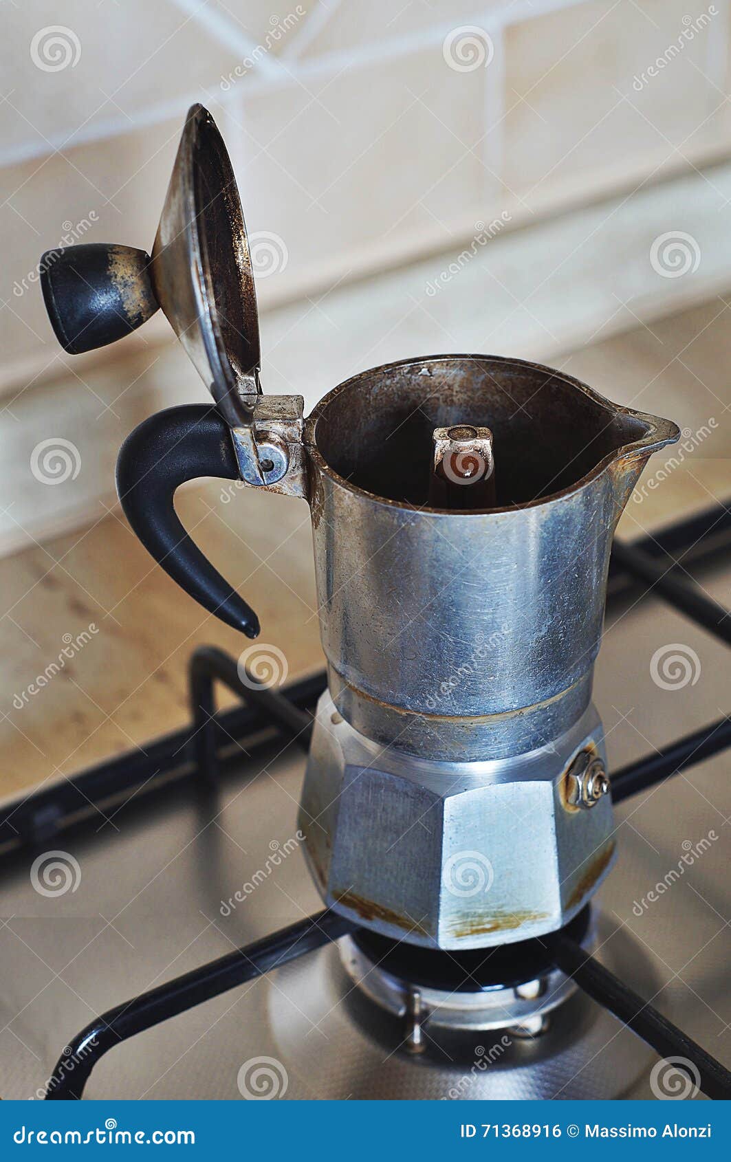 Italian Espresso Coffee Maker Stock Photo Image of vintage, black 71368916