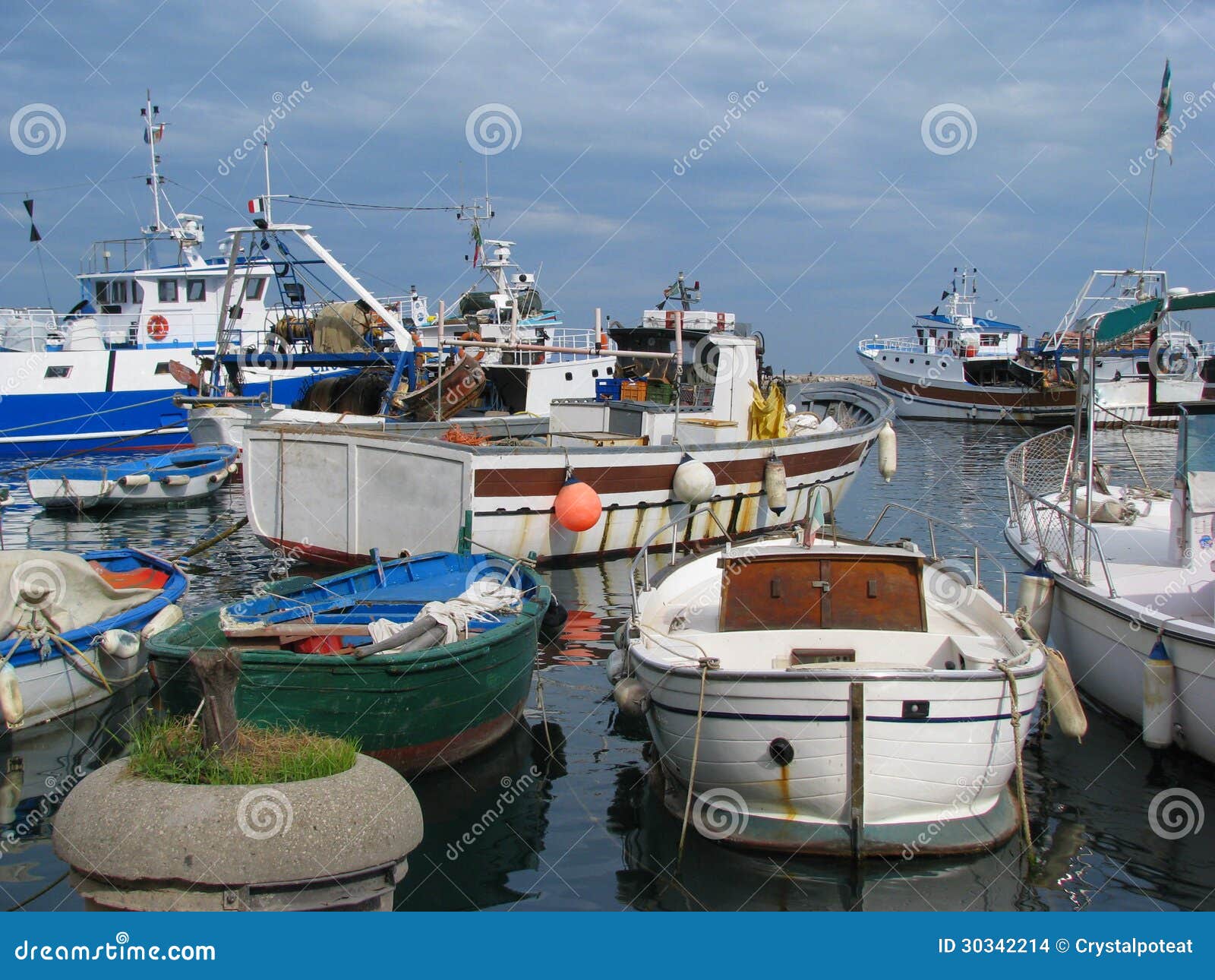 Italian Fishing Boat In Harbor Stock Photo - Image of ... Italian Fishing Boat In Harbor Stock Photo - Image of ...