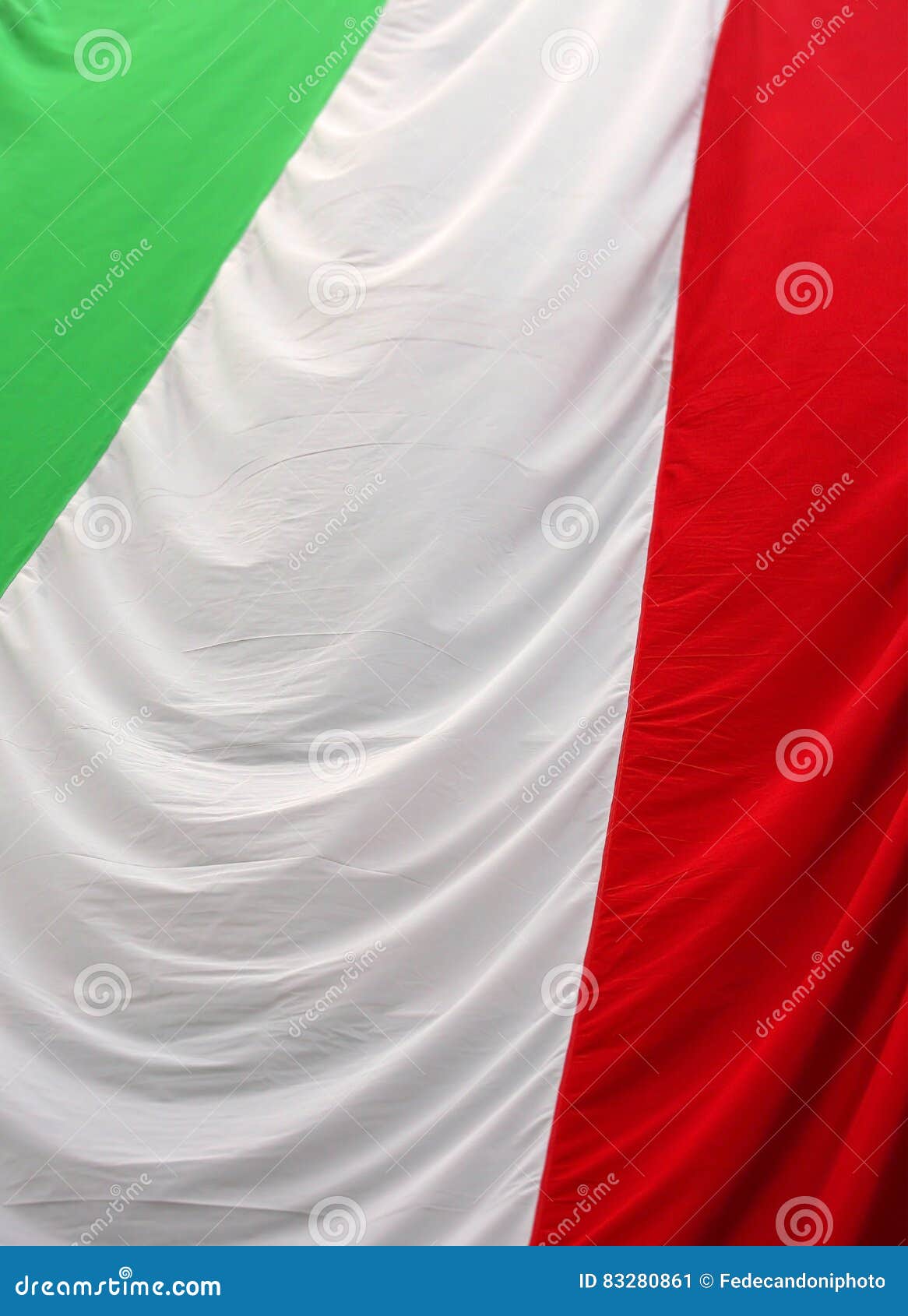 Italian Flag with the Colors Green White and Red Stock Image Image of