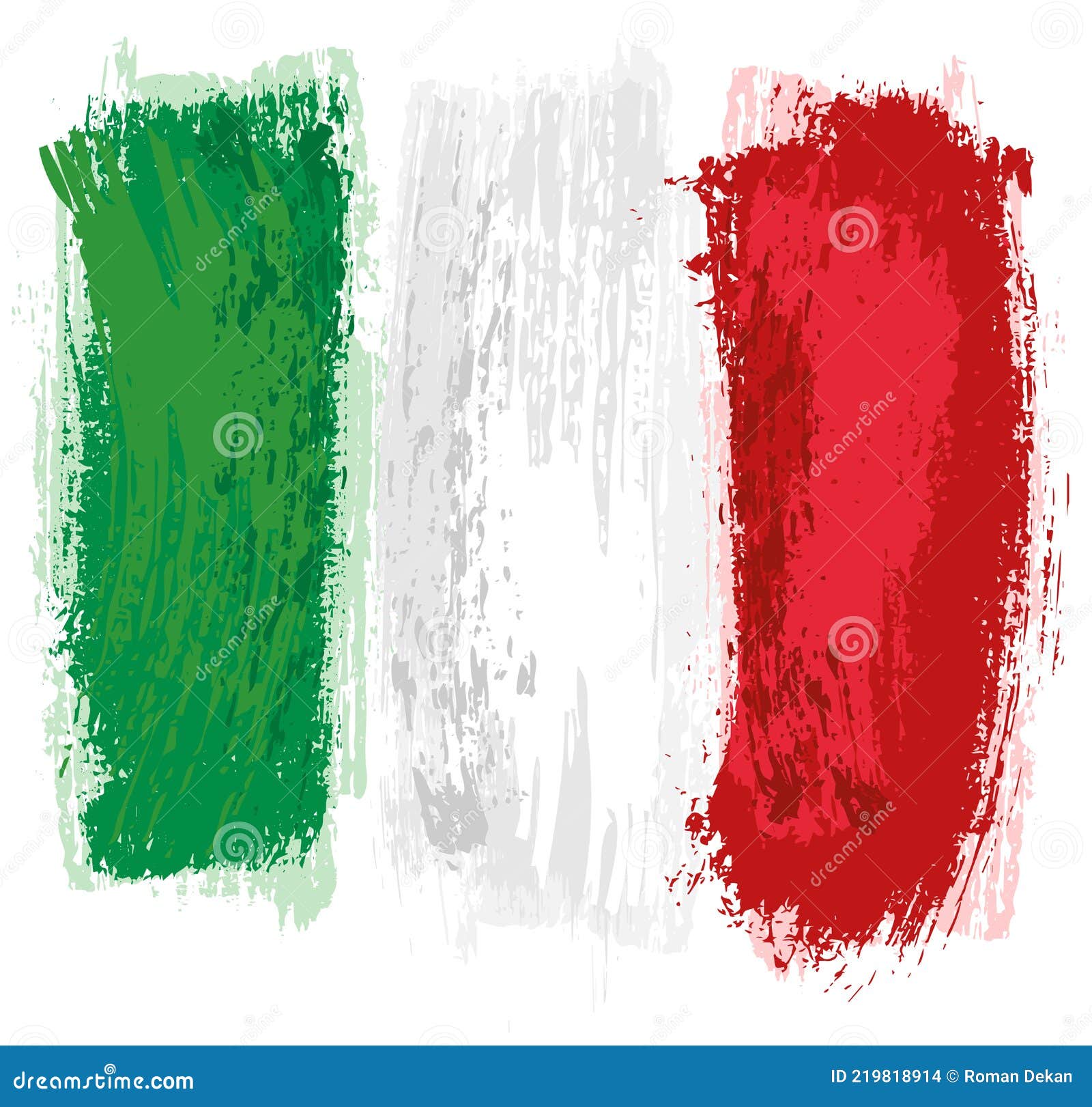 Italian Flag Painted with a Brush Stock Vector - Illustration of ...