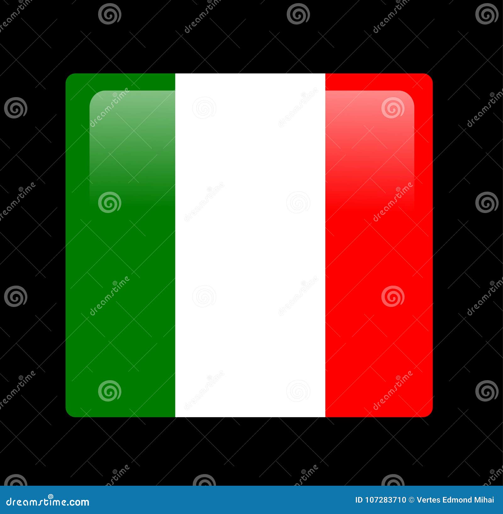 Italian flag vector stock vector. Illustration of tourist - 107283710