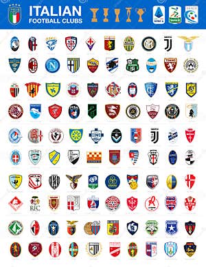 Italian Football Clubs Logos Vector Illustration CartoonDealer 