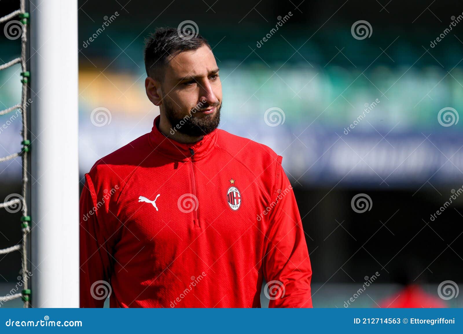 photo Gianluigi Donnarumma Italy Caps italian football serie a match hellas verona vs ac milan editorial stock photo image of players footballers 212714563