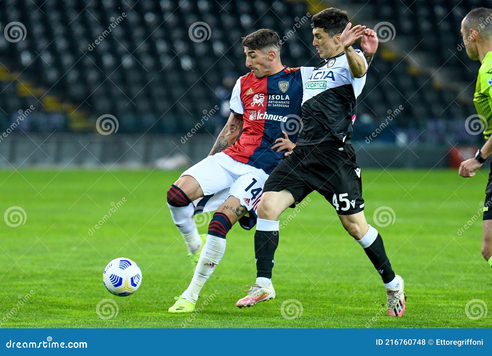 Alessandro Deiola of Cagliari in action during the Serie A match