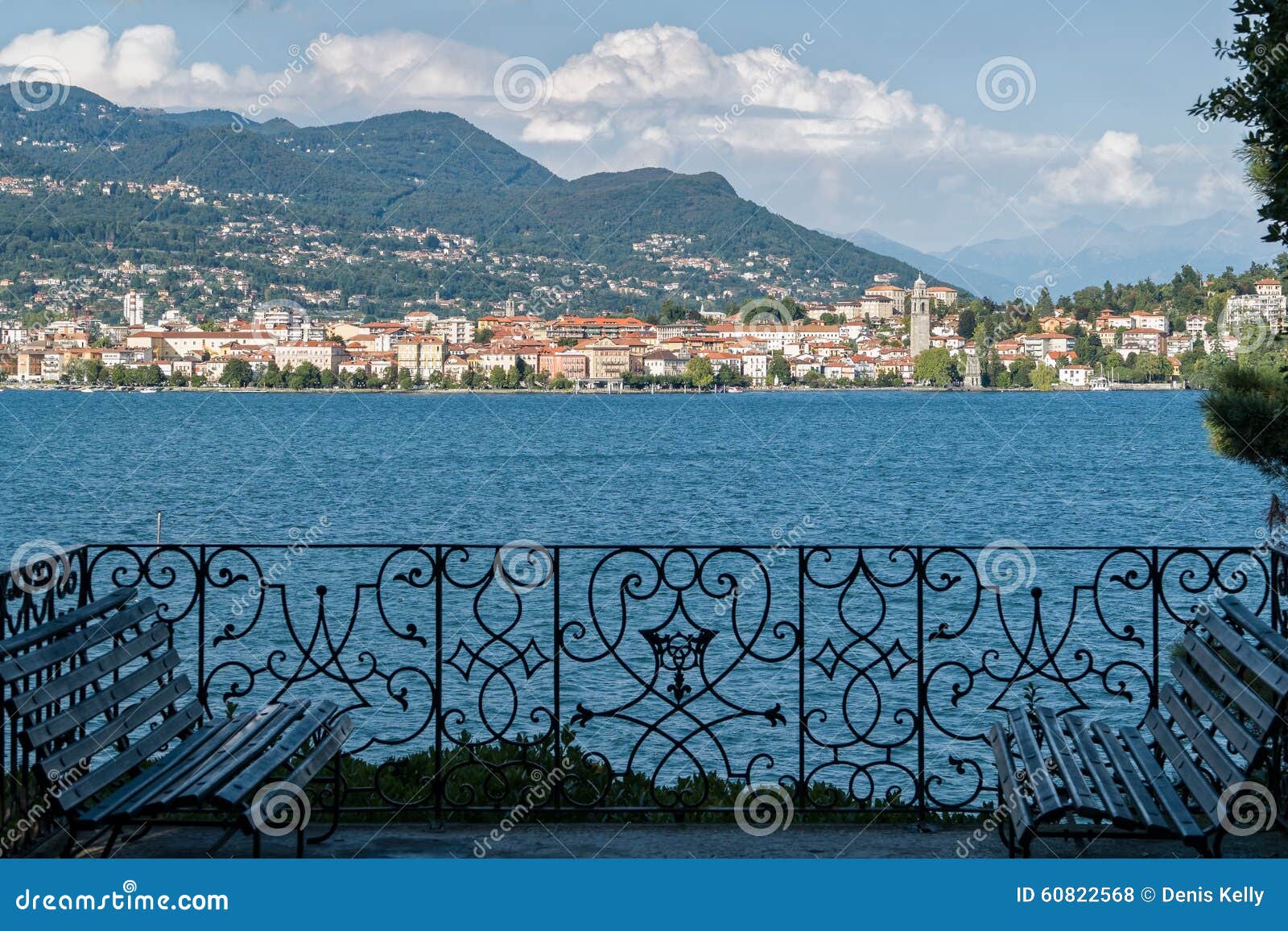 Italian Garden Terrace With Lake View Stock Photo Image Of Italy