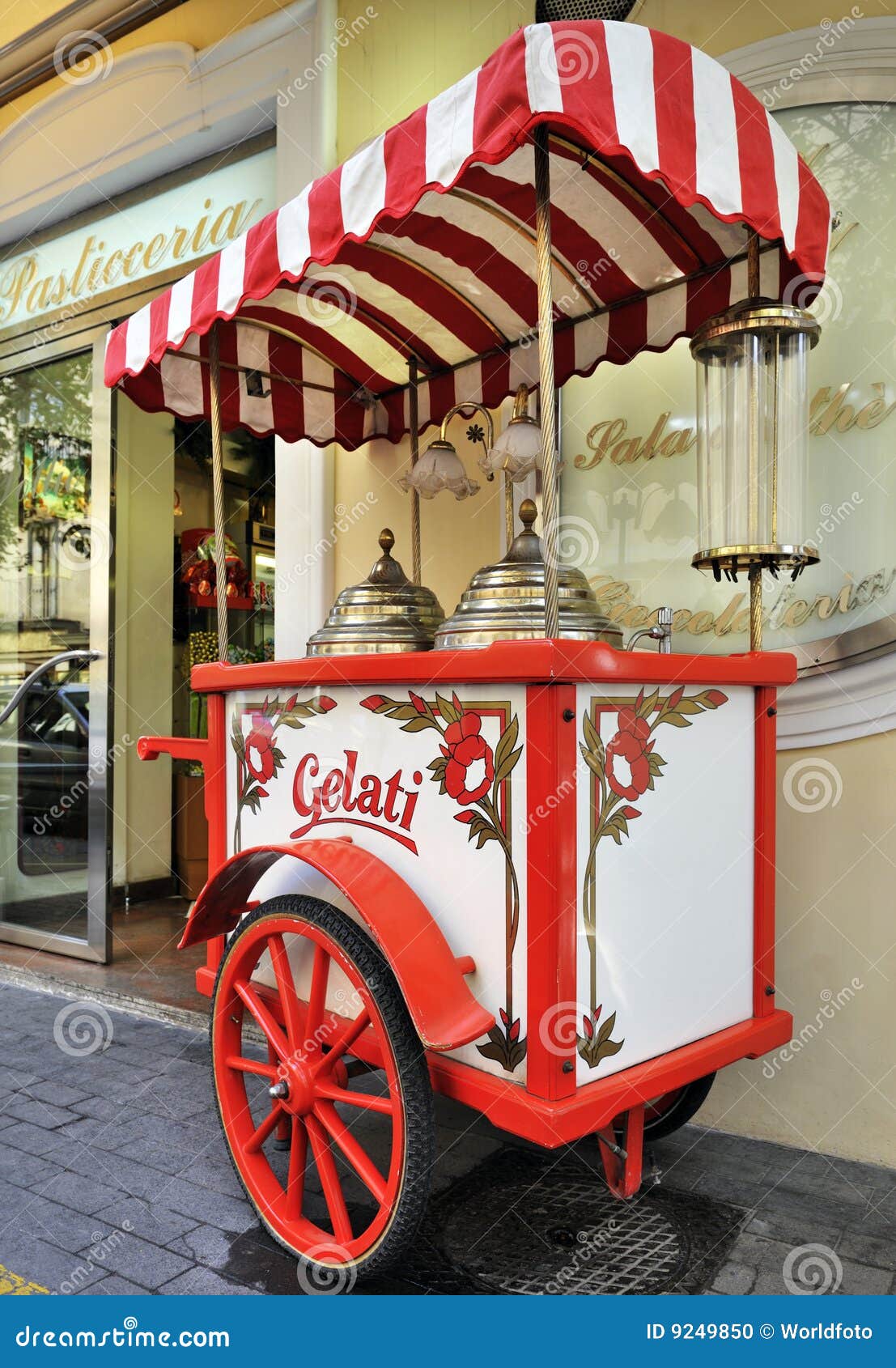 Italian gelati cart stock photo. Image of cream, refreshment 9249850