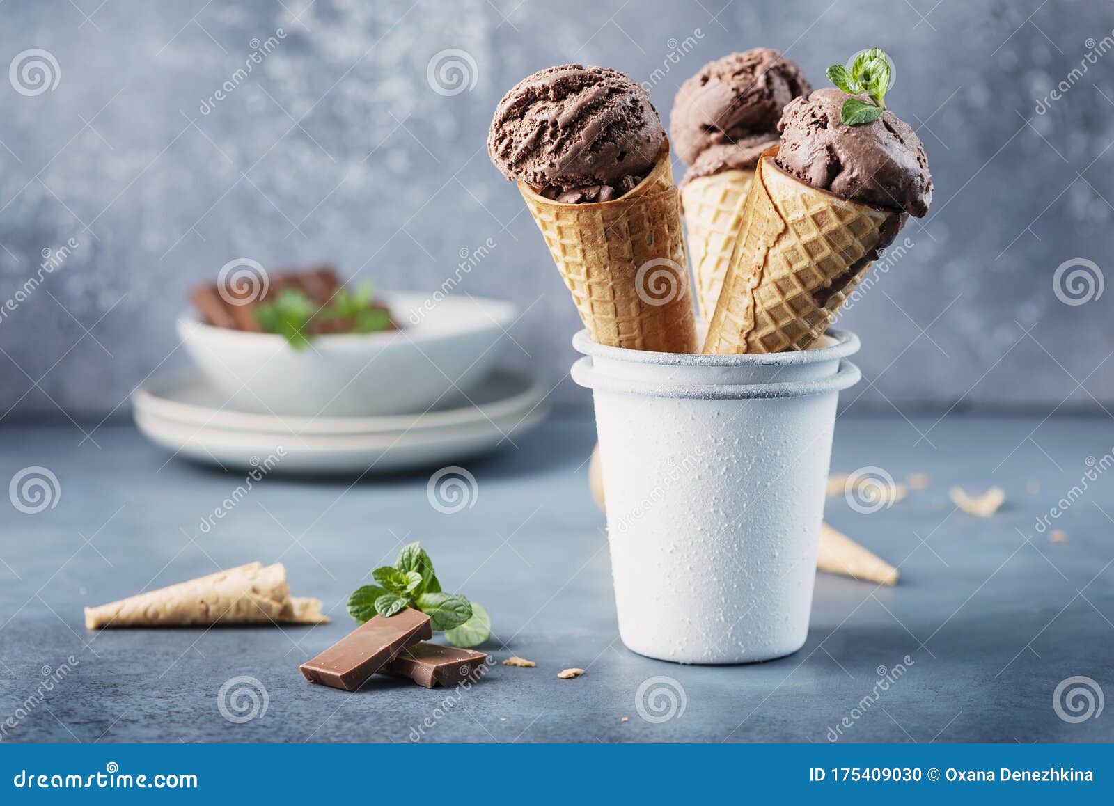 Italian Gelato with Chocolate Stock Photo Image of metal, delicious