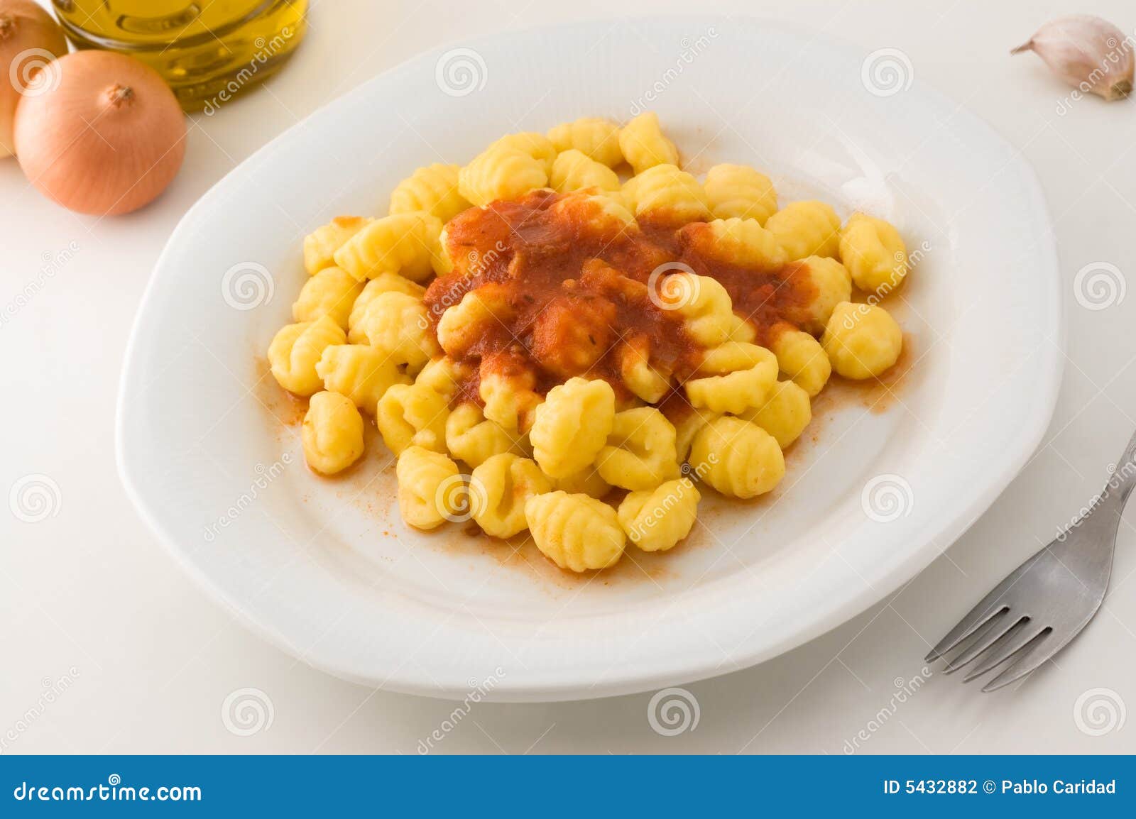 Italian gnocchi. stock photo. Image of gnocchi, food, gnocci 5432882