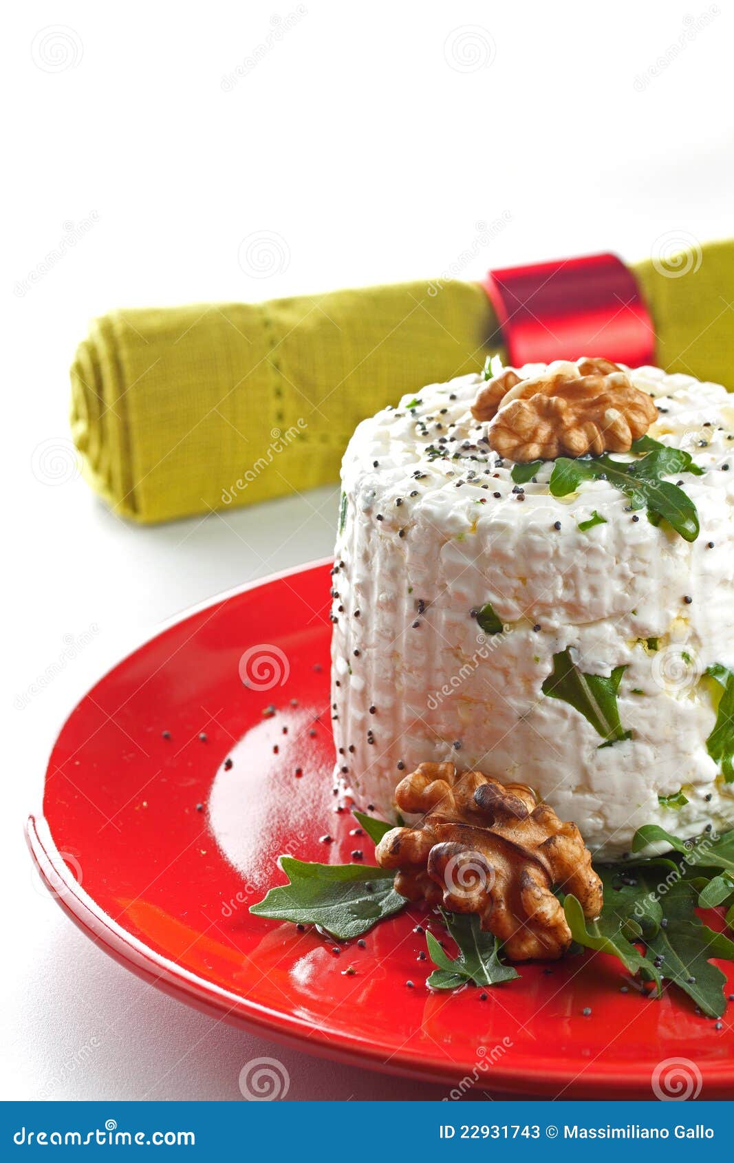 Italian goat cheese stock image. Image of power, leaves 22931743
