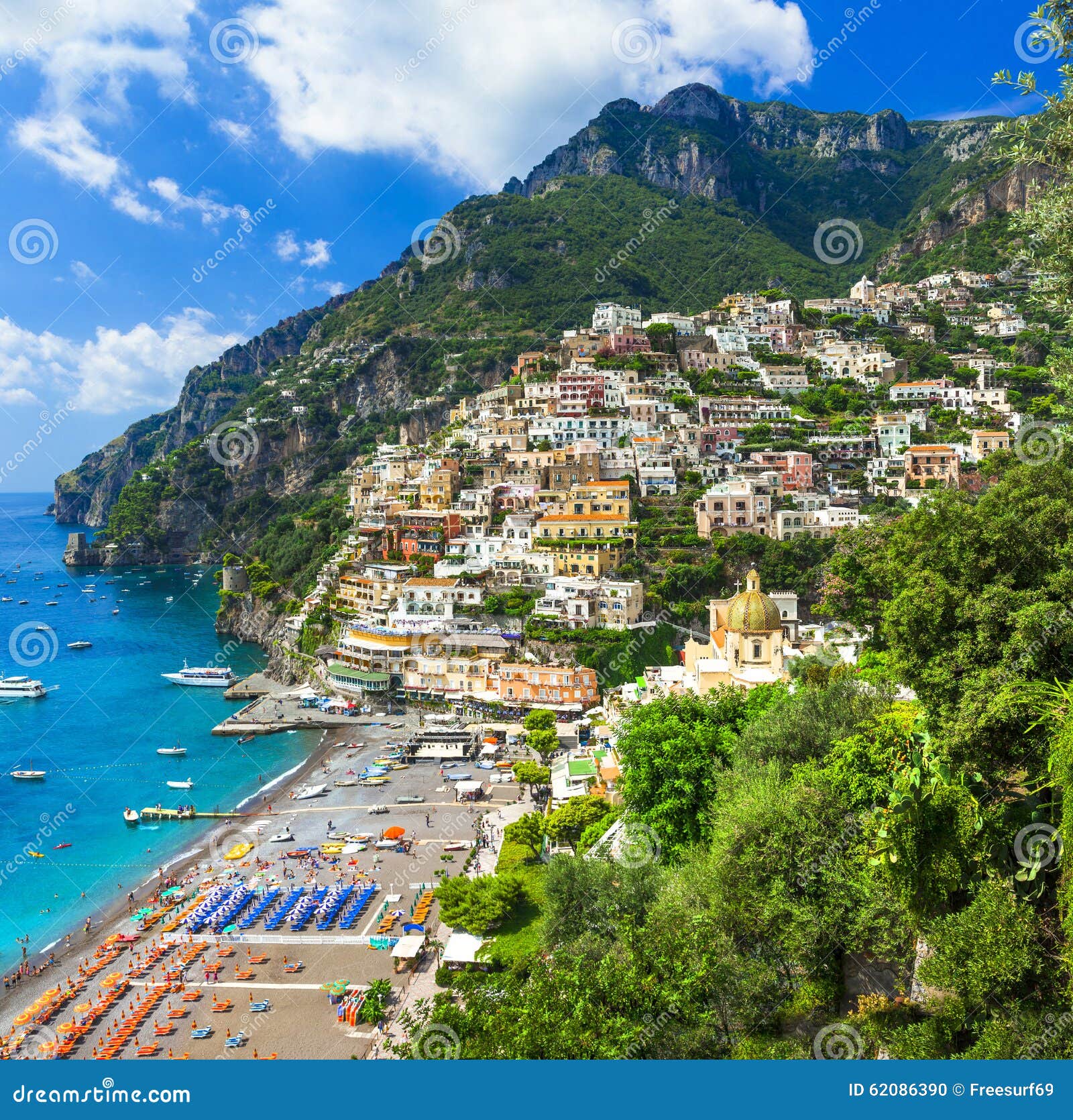 Italian Holidays - Beautiful Positano Stock Photo - Image of holidays ...