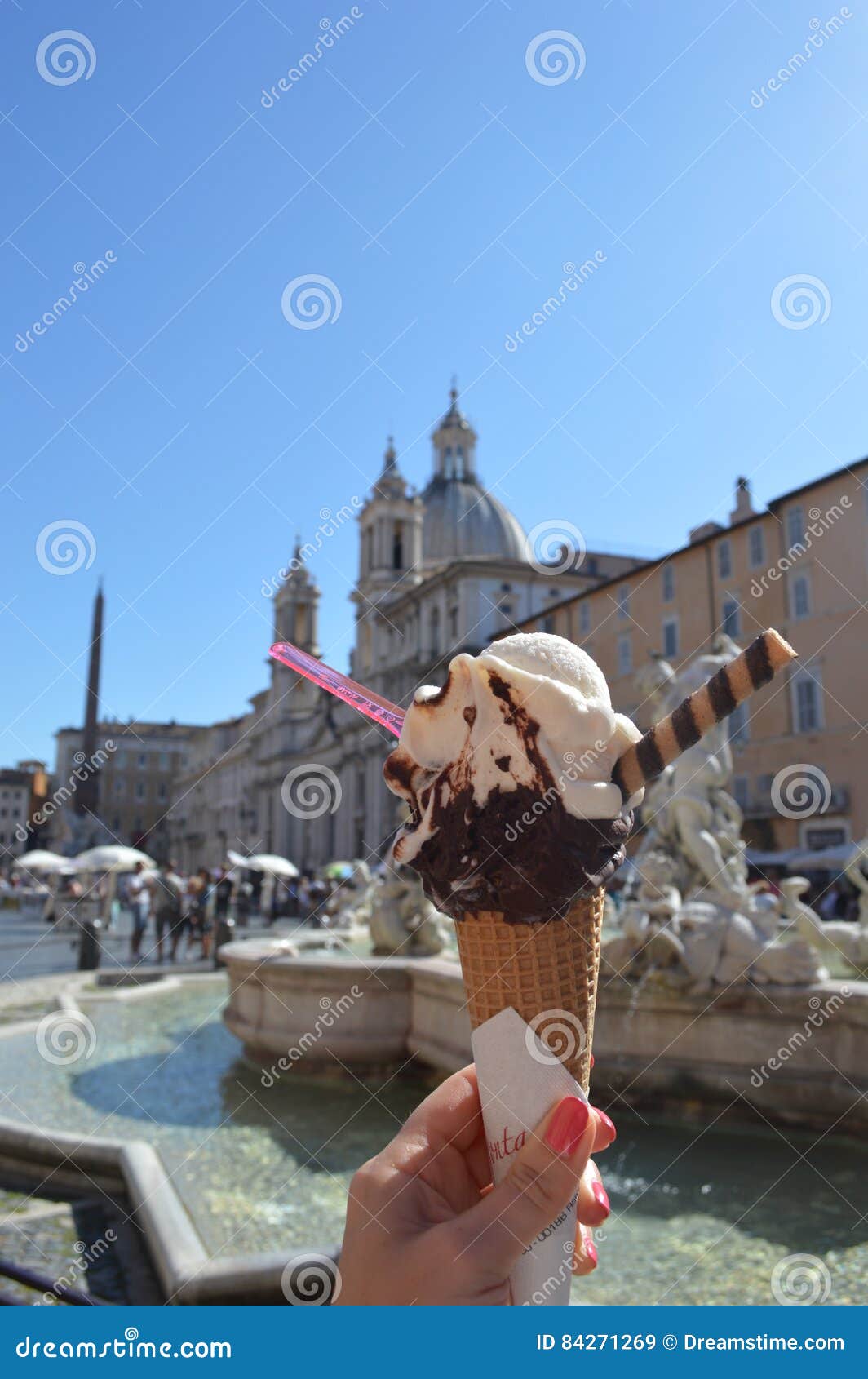 Italian ice cream in Rome stock image. Image of cream 84271269