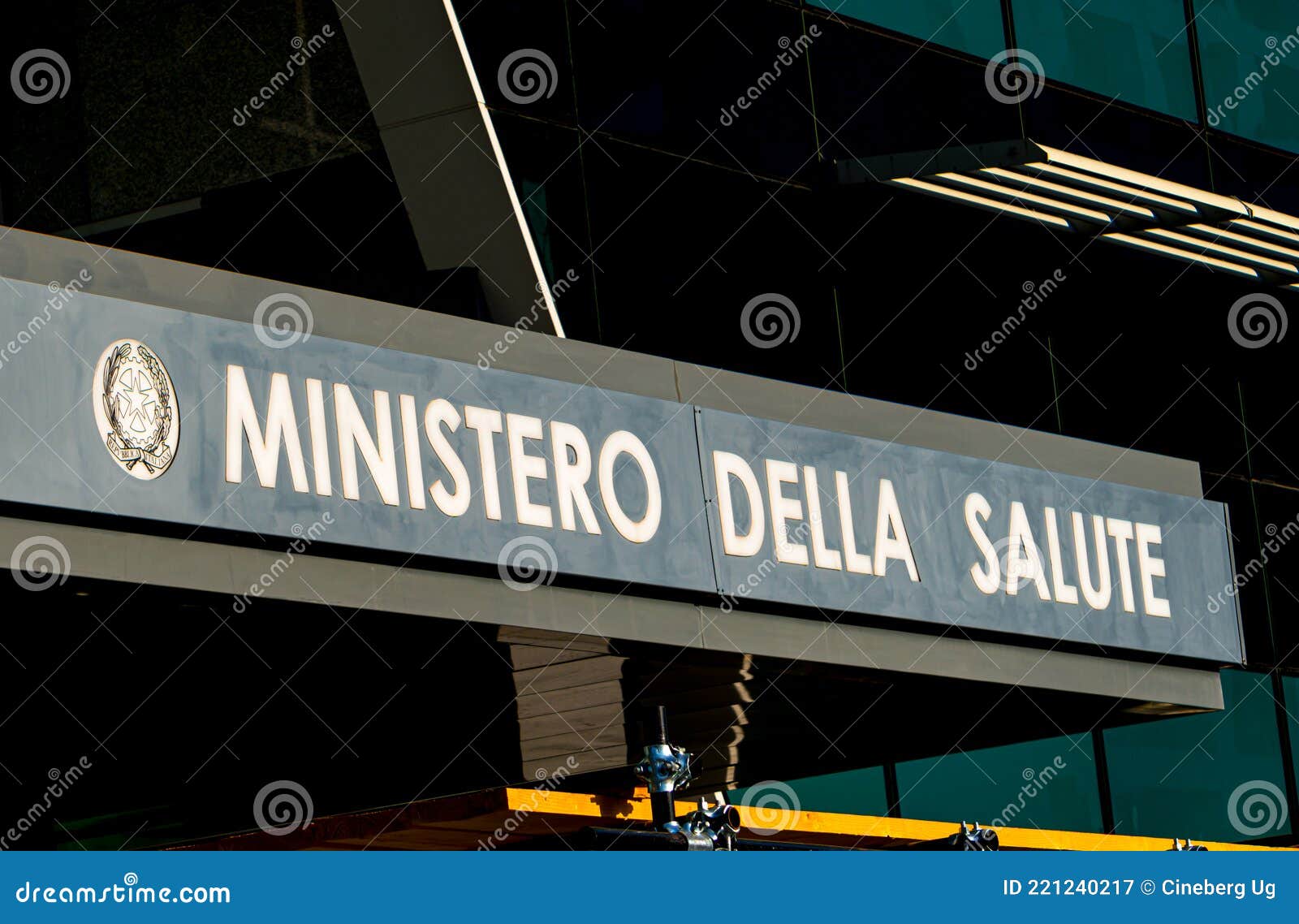 Italian Ministry of Health stock image. Image of political - 221240217