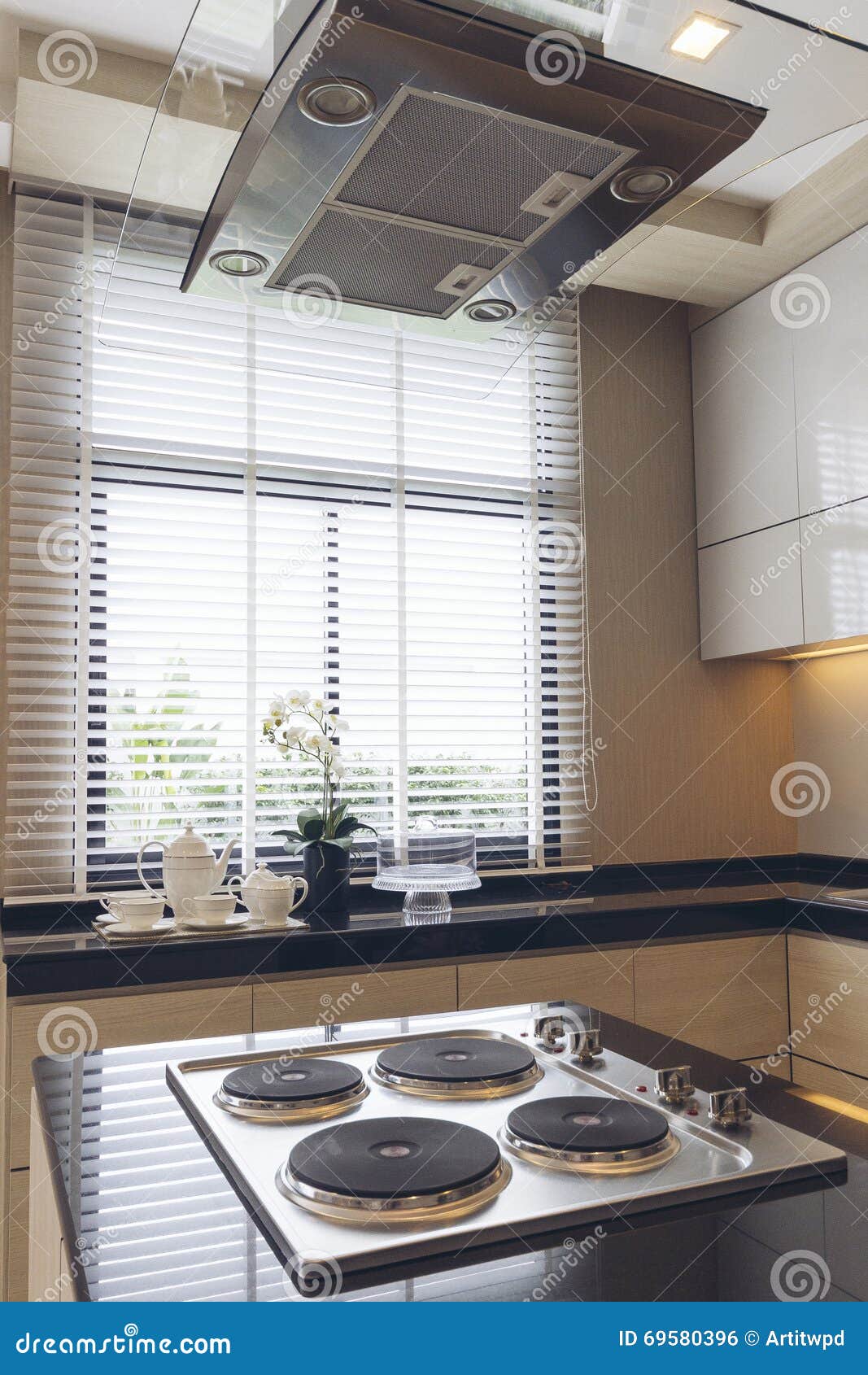 Italian Modern Model House : Kitchen Stock Photo - Image of detail