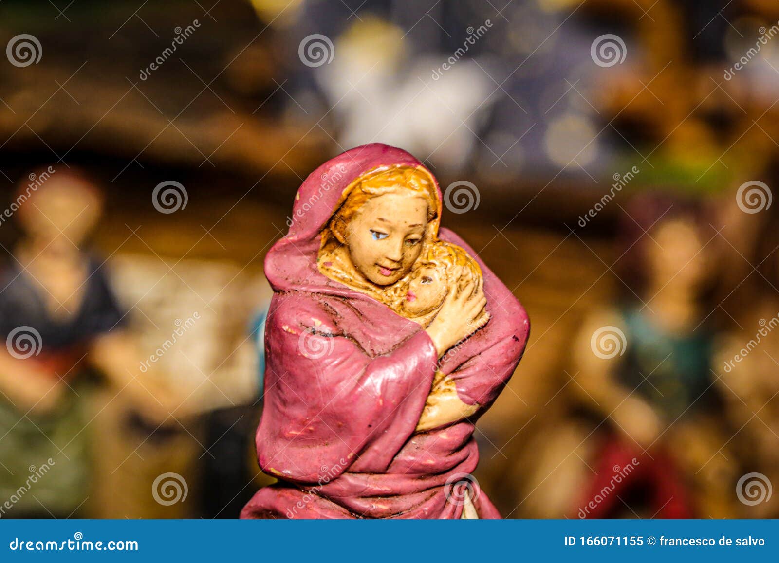 Italian Nativity, Parts of the Main Scene Stock Image Image of