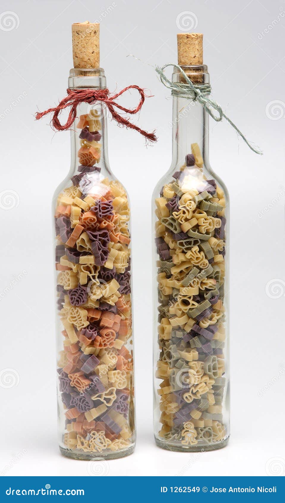 Italian pasta and bottles stock image. Image of healthy 1262549