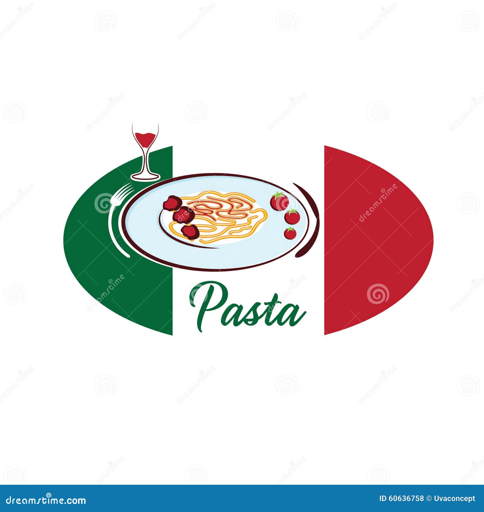 Italian pasta calorie stock vector. Illustration of eatable 60636758