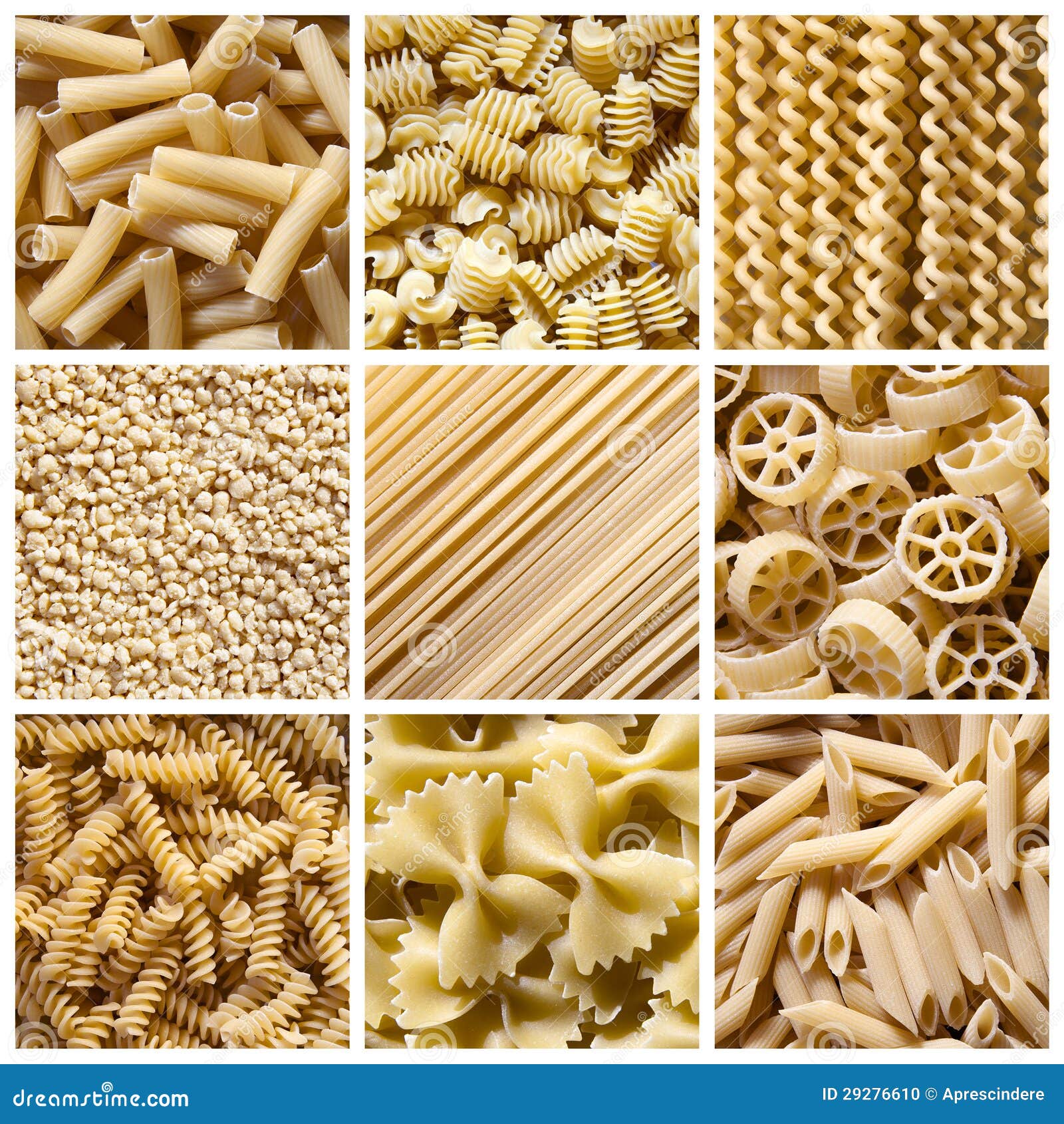Italian pasta collage stock photo. Image of cooking 29276610