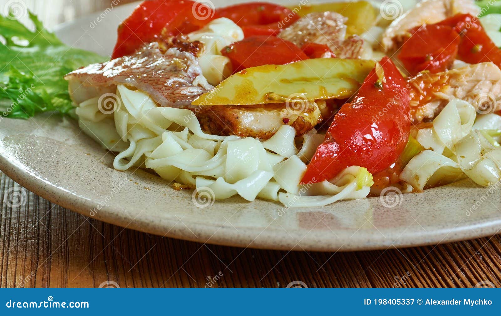 italian  pasta con pesce spada