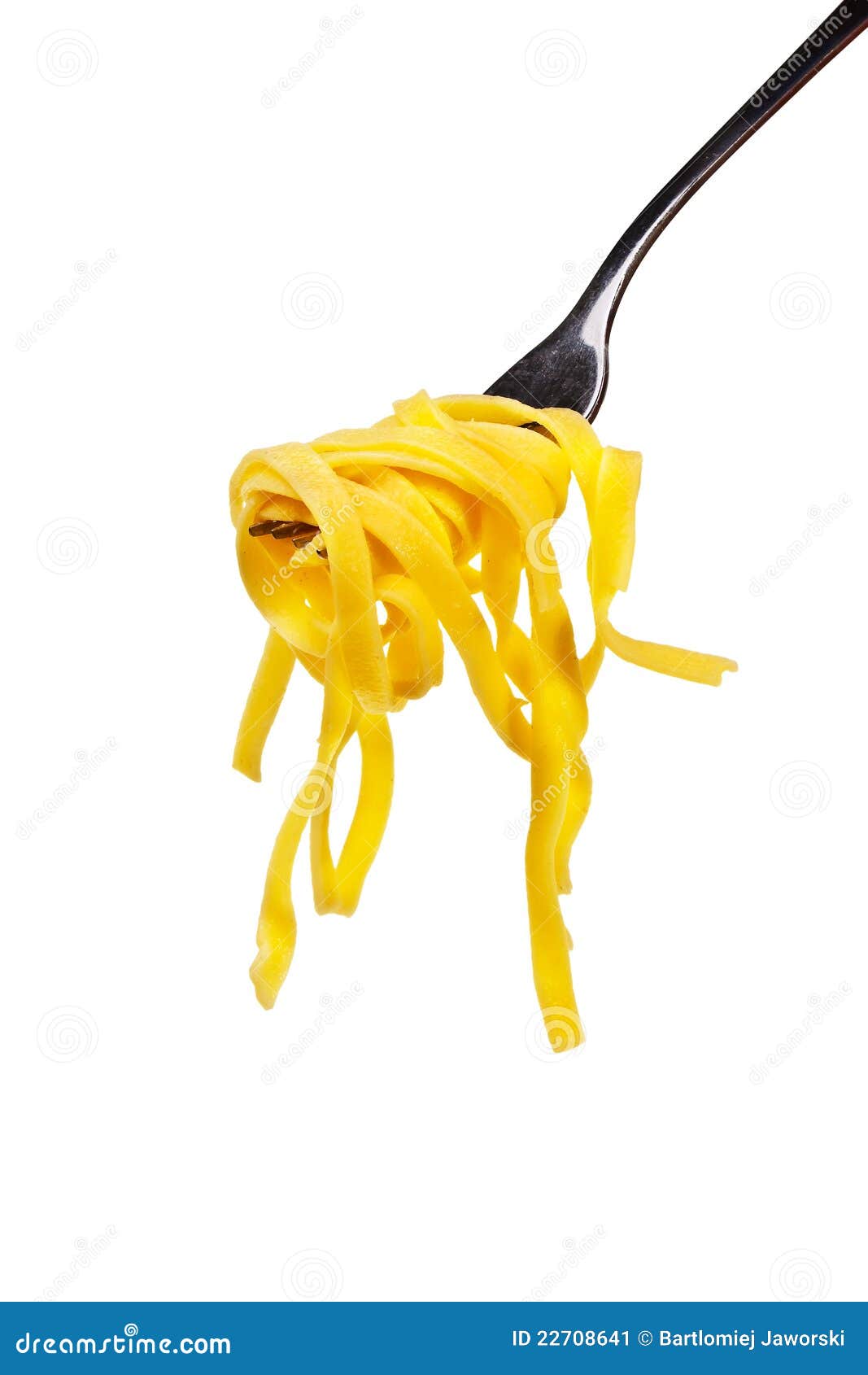 Italian pasta on fork. stock image. Image of italian 22708641