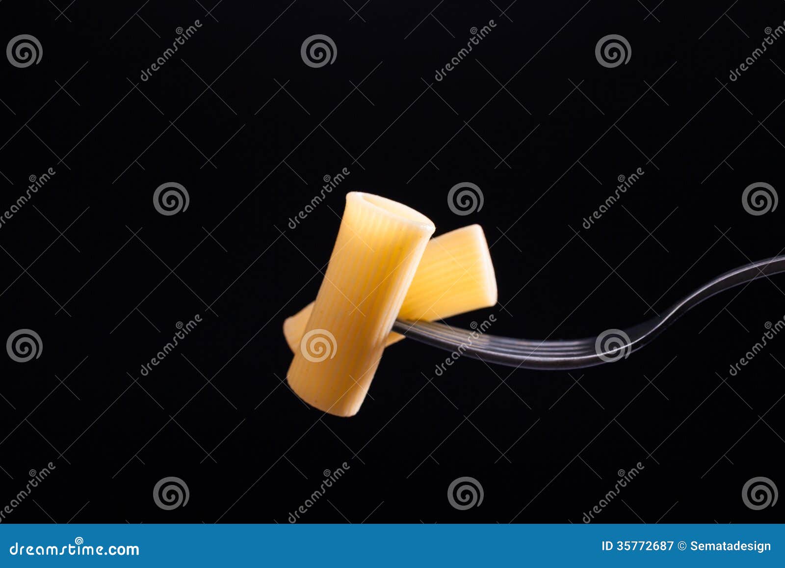 Italian pasta on fork stock image. Image of cuisine, food 35772687