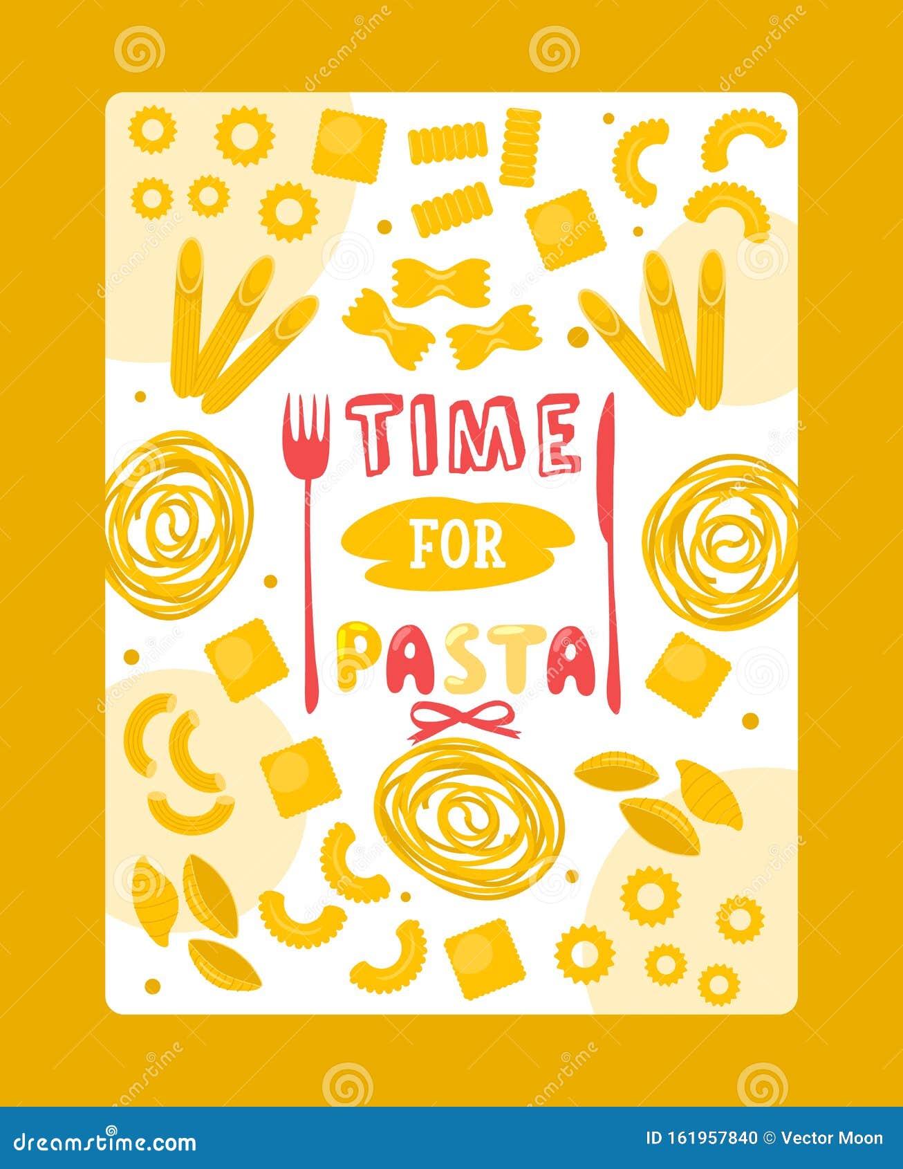 Pasta Design Poster Retro Style Vector Vintage Flyer Italian Food