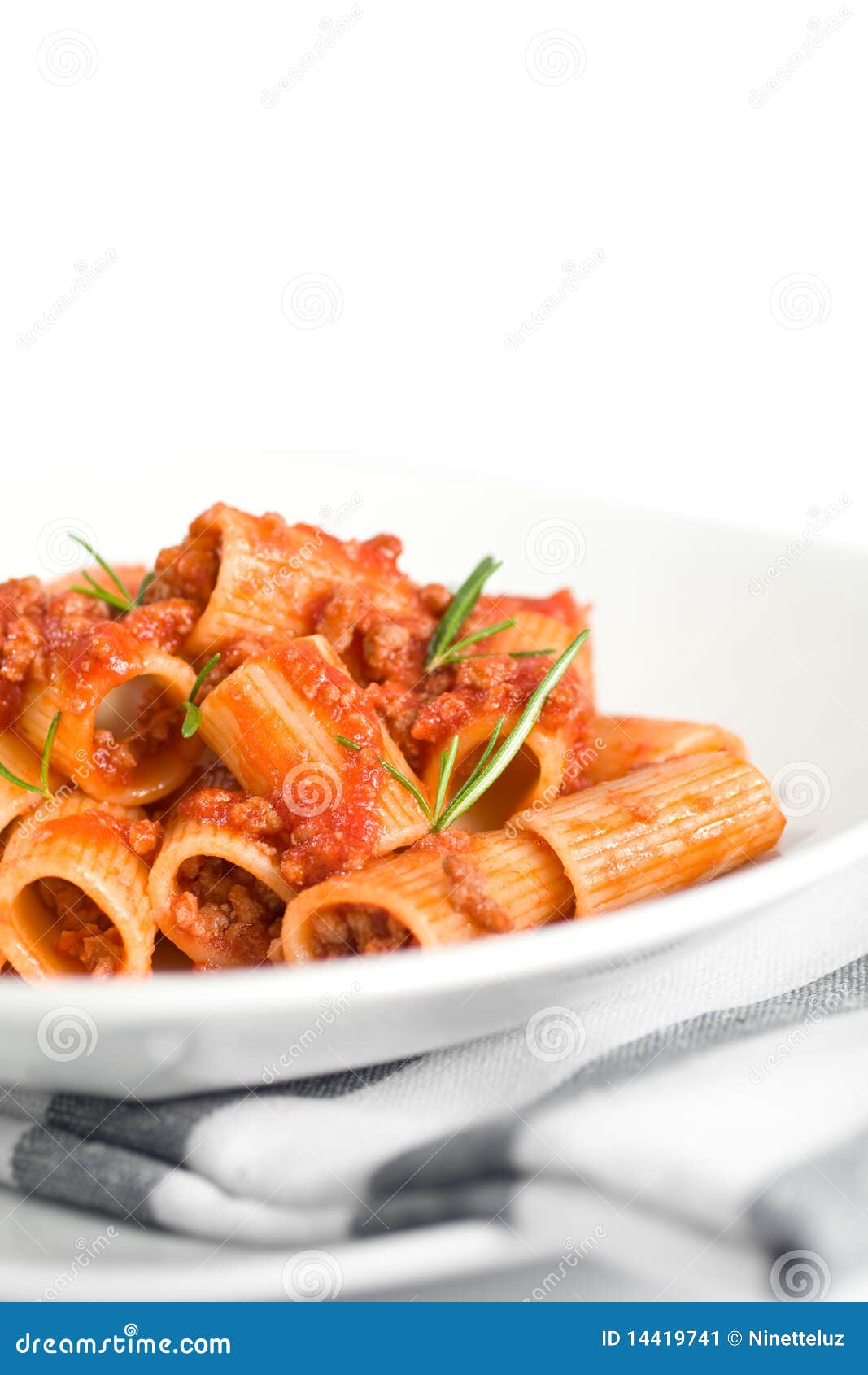 italian pasta and sauce