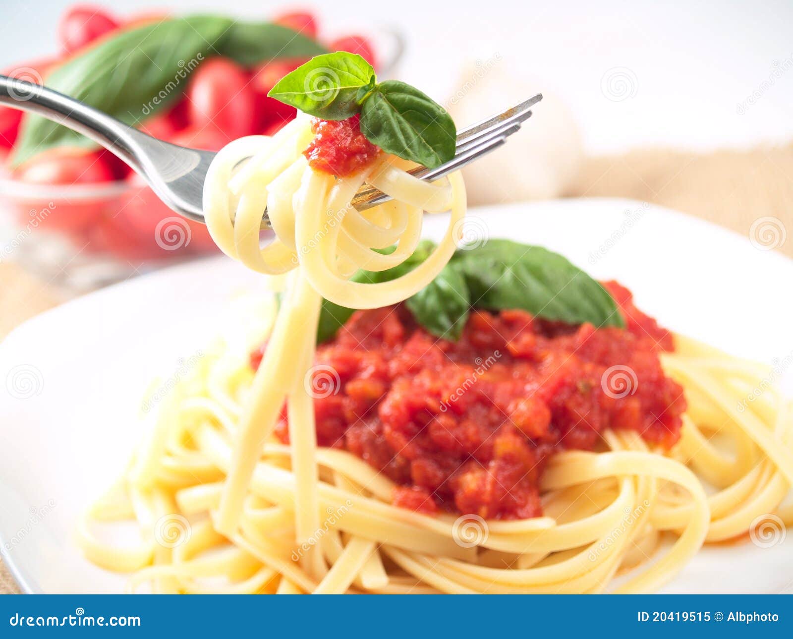 Italian Pasta with Tomato Sauce Stock Image - Image of fresh