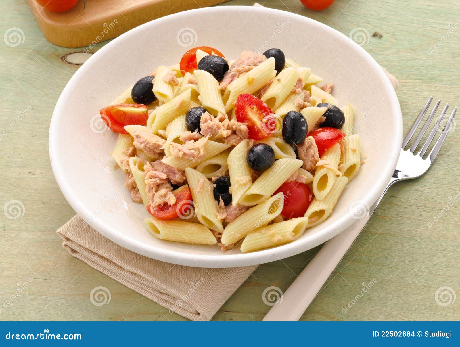 Italian Pasta with Vegetables and Tuna Stock Photo Image of tomato