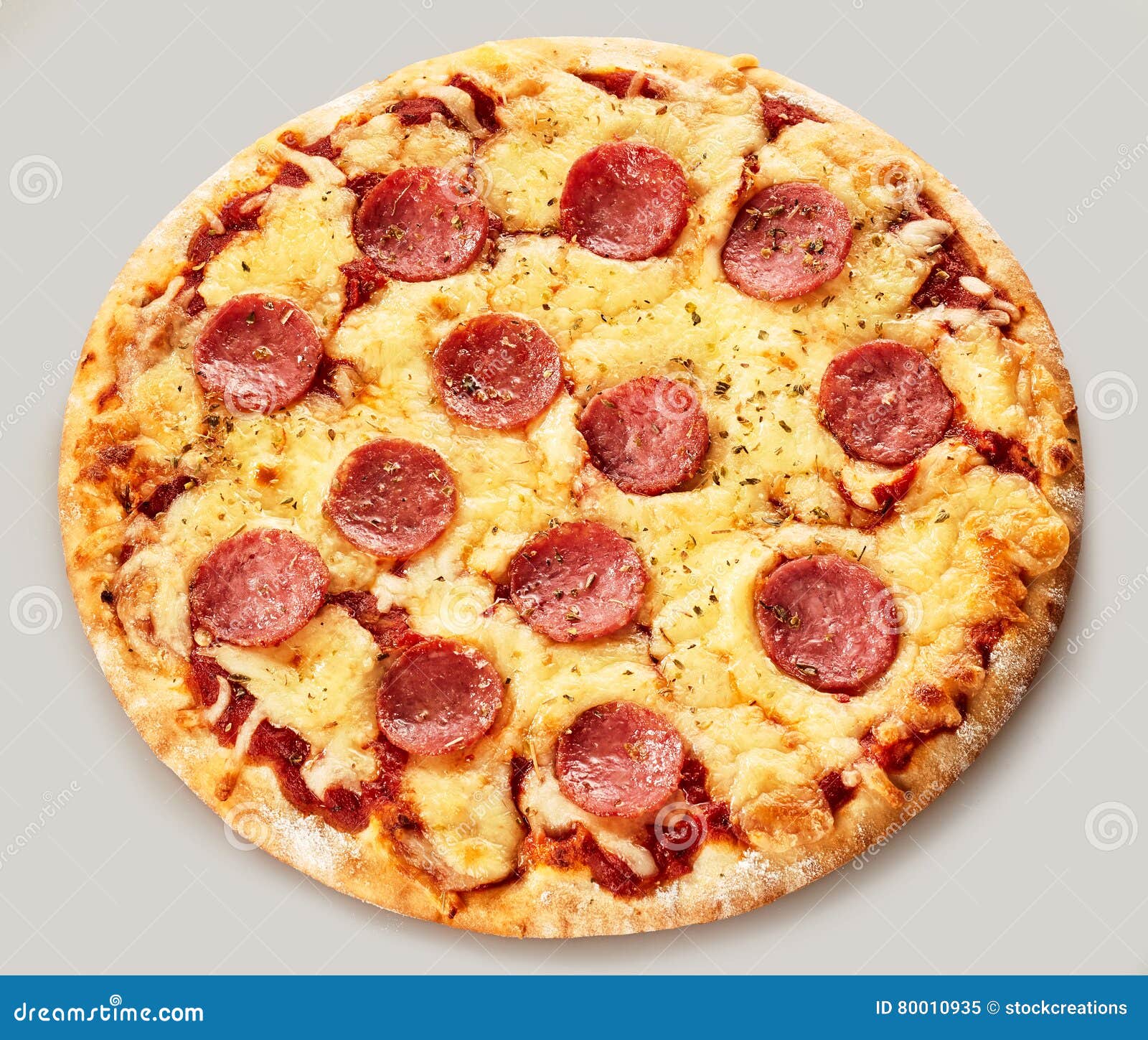 Italian Pepperoni Pizza with Spicy Sausage Stock Image - Image of menu ...