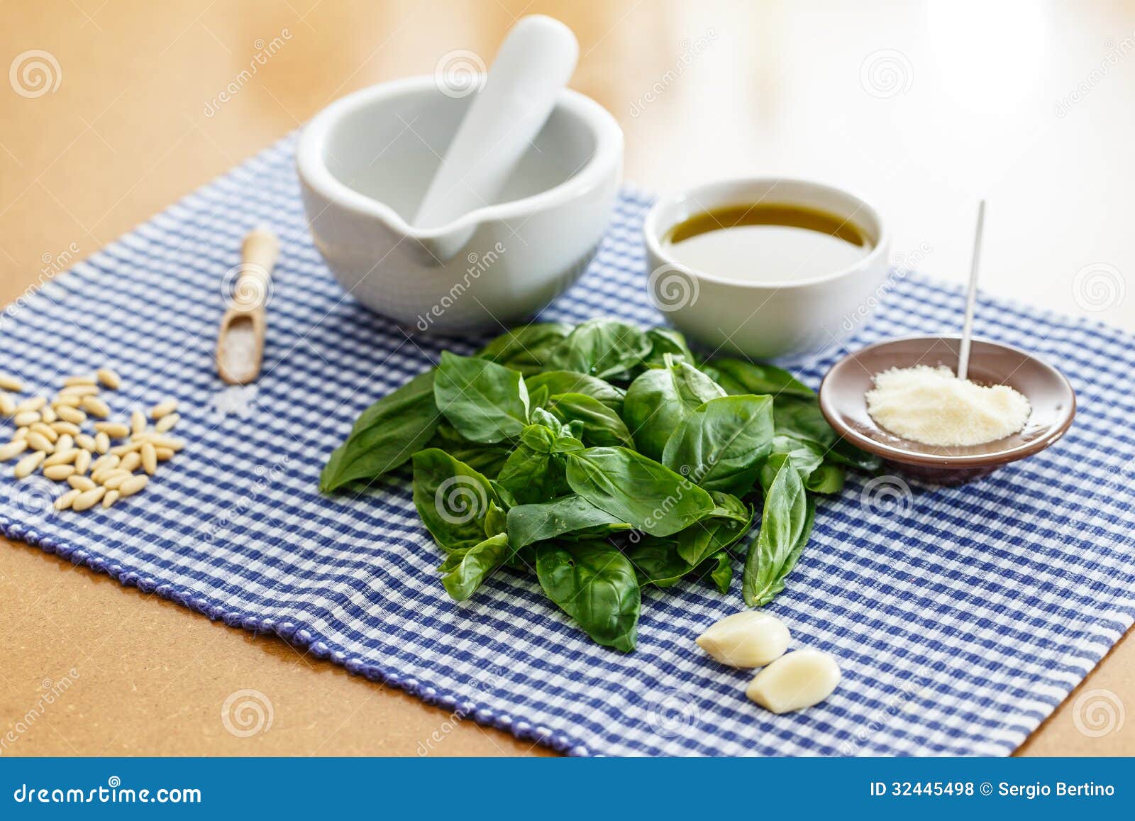 Italian pesto ingredients stock photo. Image of nuts 32445498