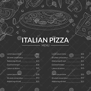 Italian Pizza Menu Template Traditional Italian Cuisine Dishes Italian Pizza Menu Template Traditional Italian Cuisine Dishes