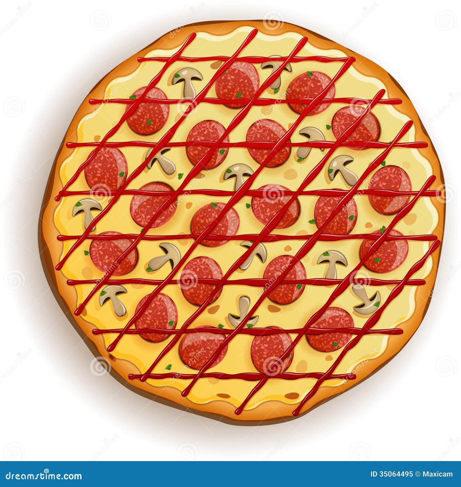 mushroom pizza clipart - photo #48