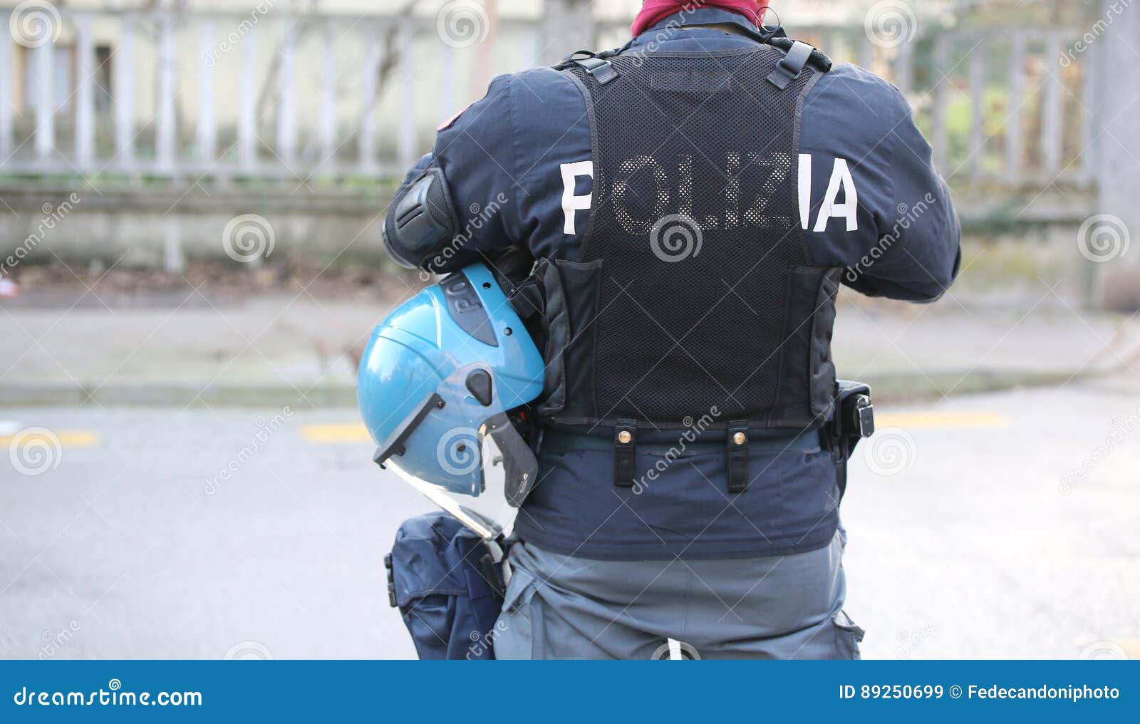 Italian Police in Riot Gear with the Words POLIZIA that Means PO ...