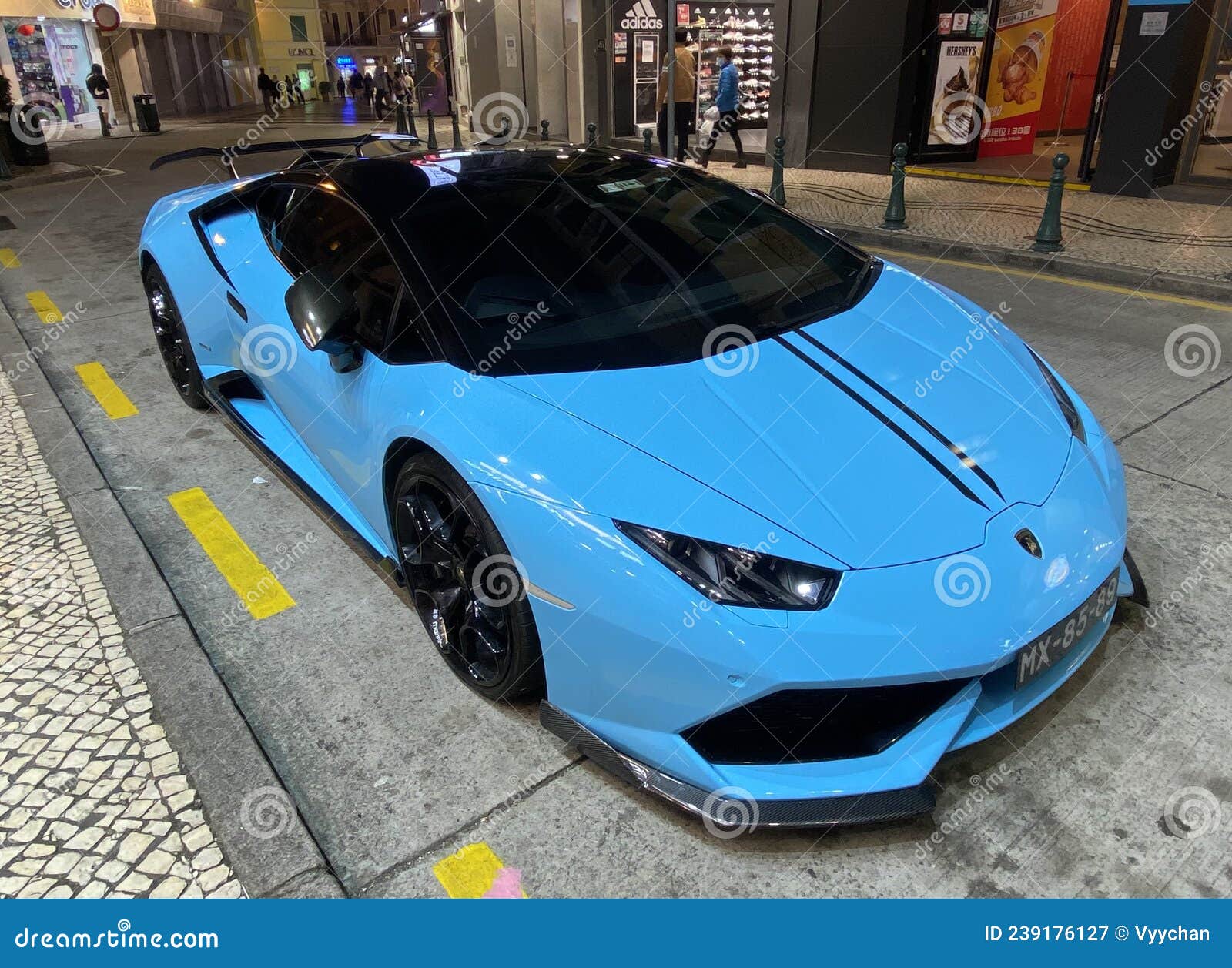 Italian Race Car Baby Blue Lamborghini Speed Automobile Transportation