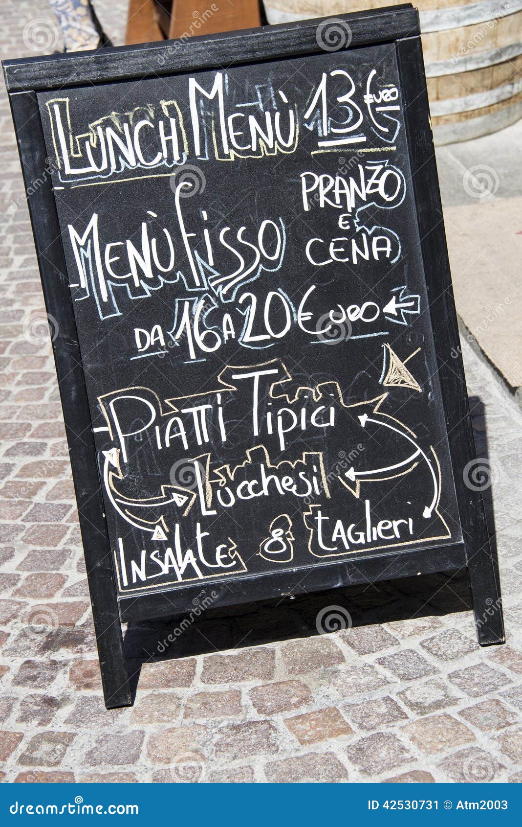 Italian restaurant menu stock image. Image of menu, blackboard 42530731