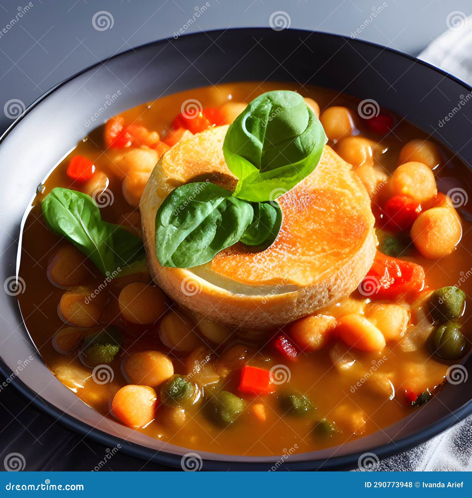 Italian Ribollita Traditional Tuscany Soup Tasty Food Stock Photo ...
