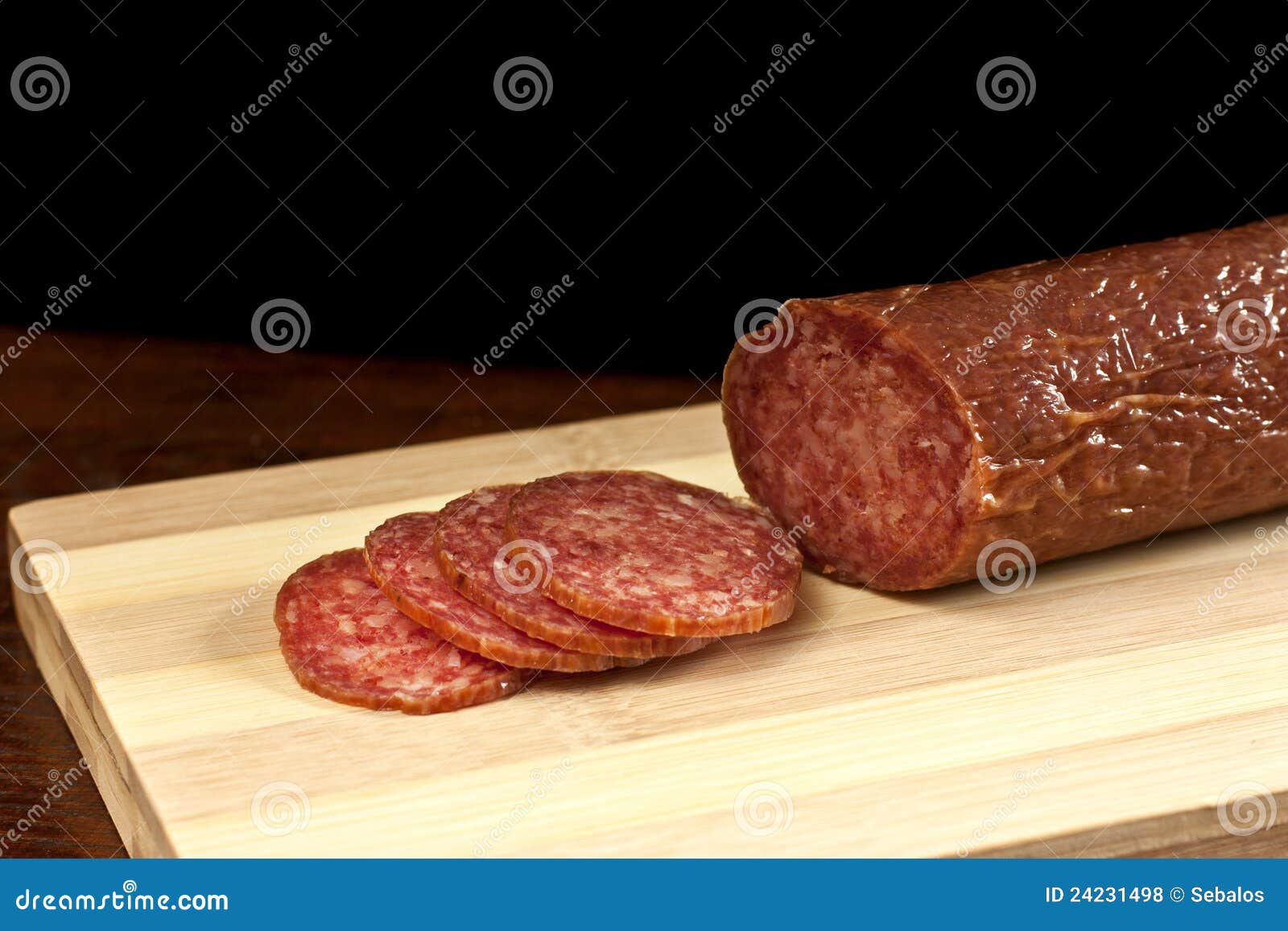Italian salami stock photo. Image of beef, cuisine, sliced 24231498