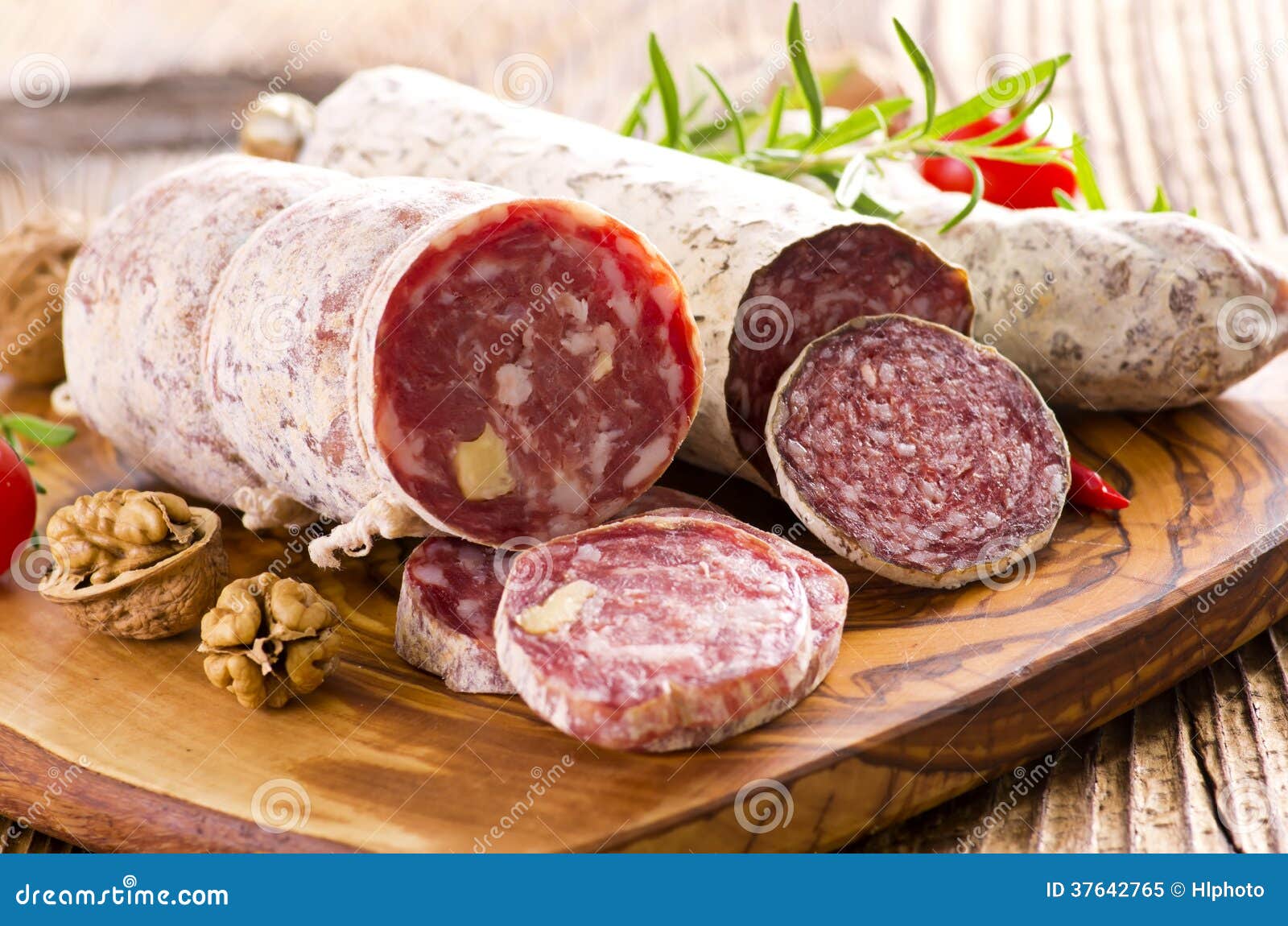Italian Salami stock image. Image of edible, longaniza 37642765