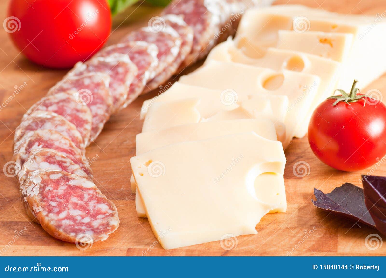 Italian Salami, Cheese and Tomatoes Stock Photo Image of breakfast, peppery 15840144