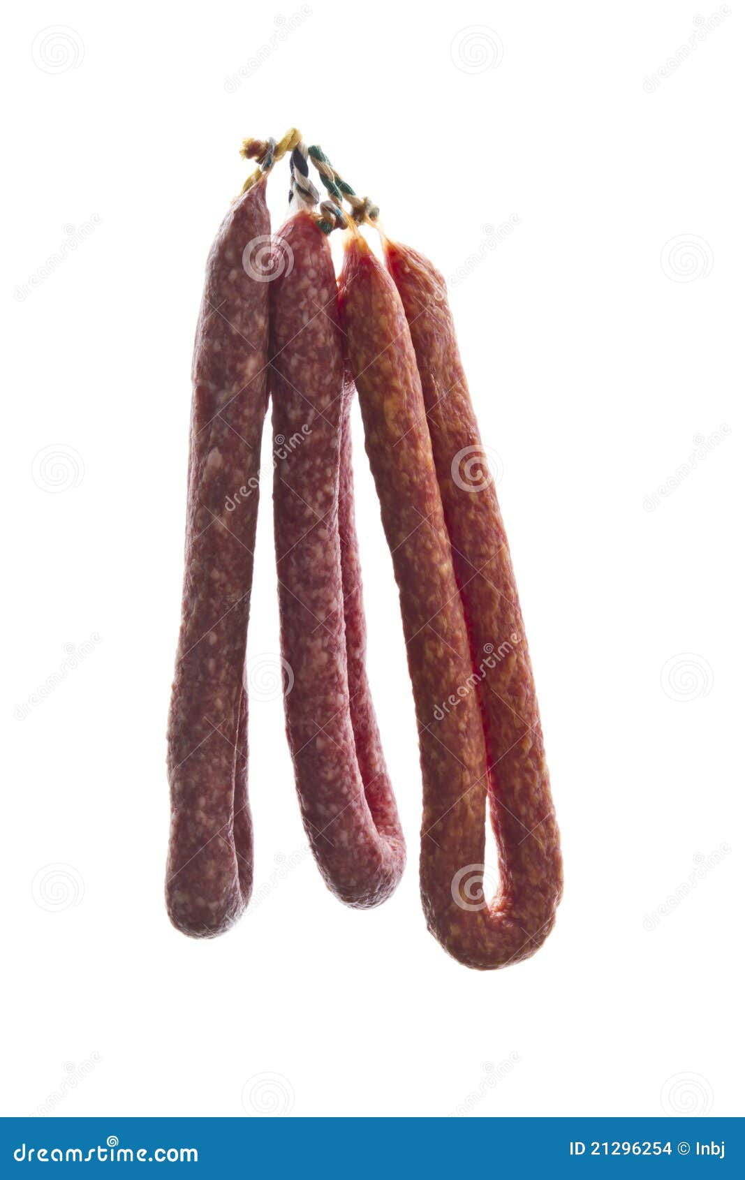 Italian salami sausages stock photo. Image of isolated 21296254