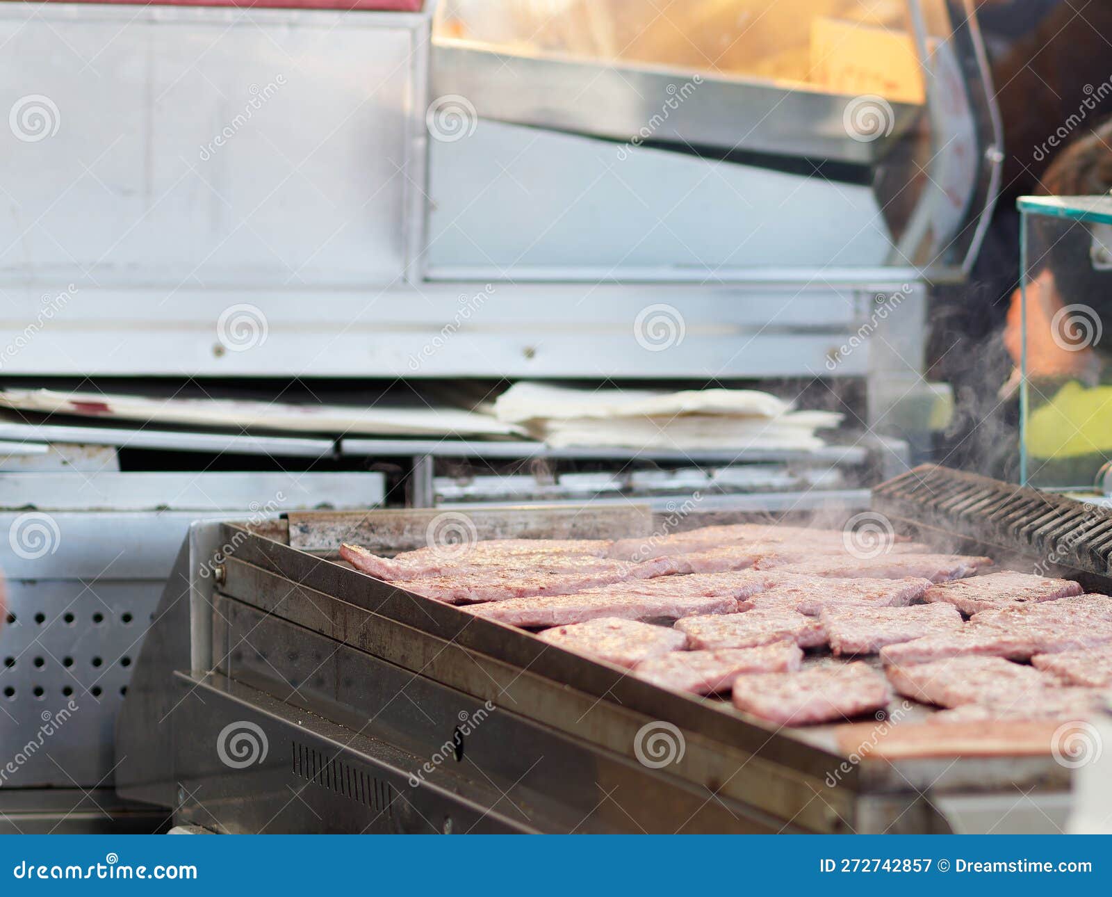 Italian Sausage on Grill with Smoke Stock Image Image of grate
