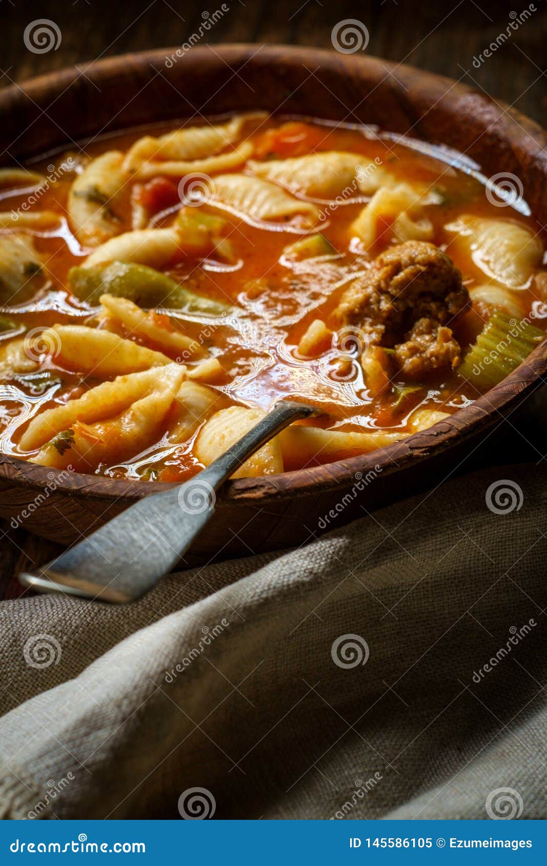 Italian Sausage Minestrone Soup Stock Image - Image of moody, delicious ...
