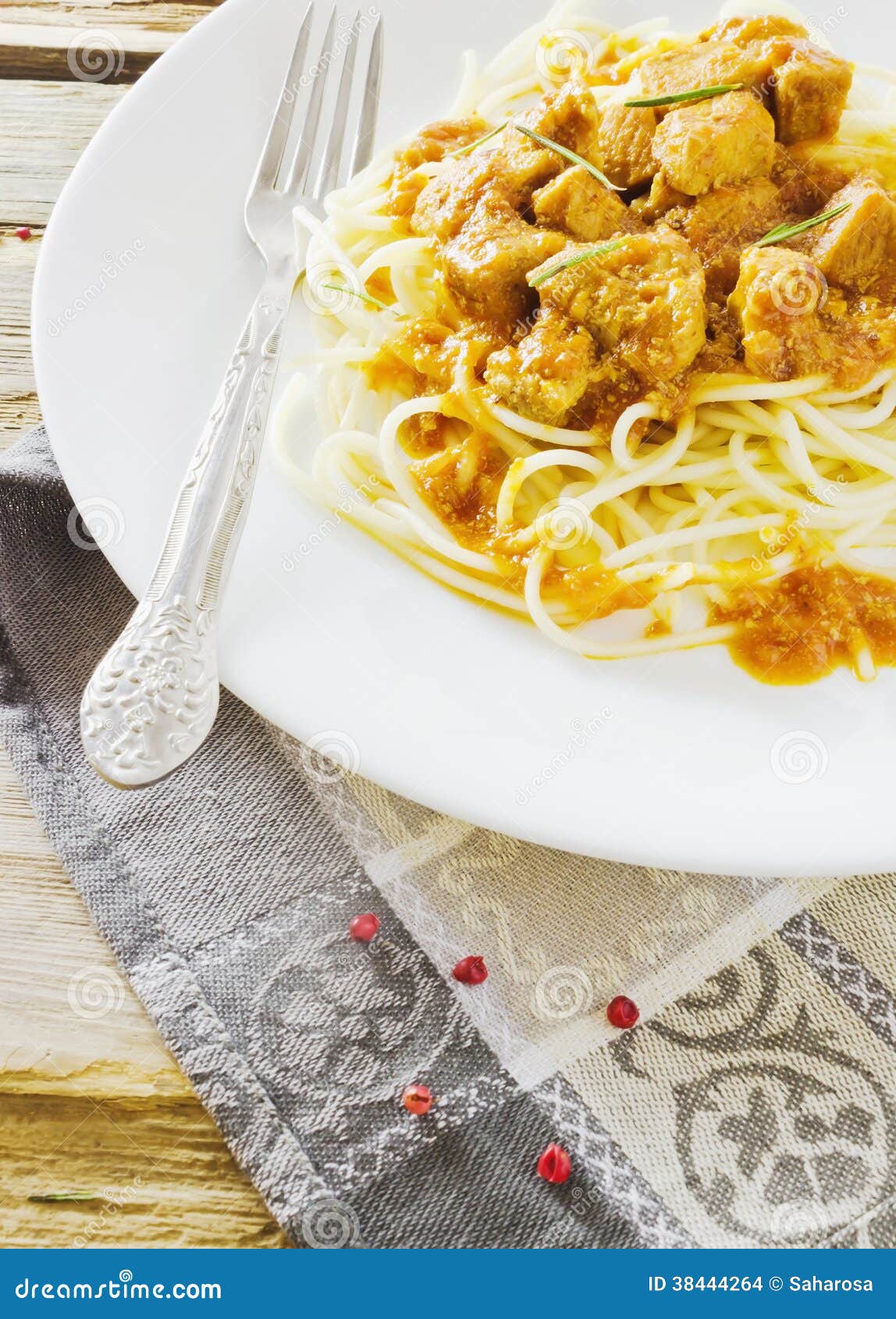 Italian Spaghetti with Meat Stock Photo Image of italian, closeup