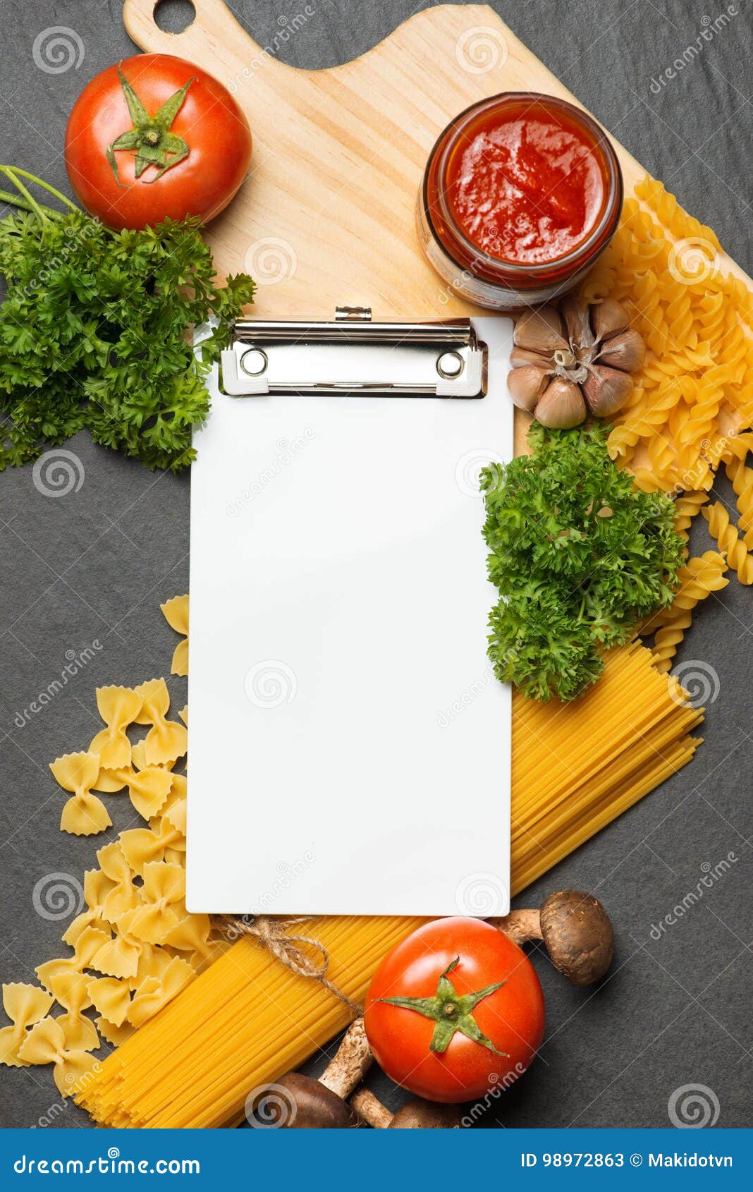 Download Italian Spaghetti Photo Recipe. Stationary Mockup On The ...