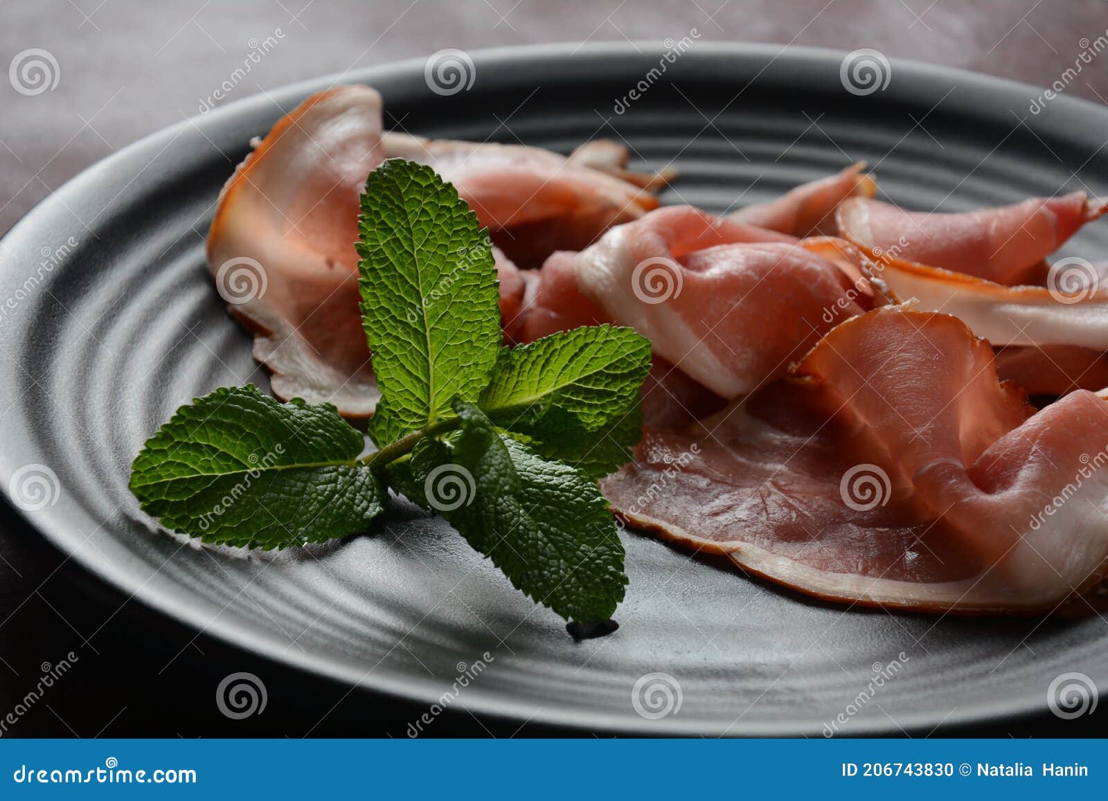 Italian or Spanish Prosciutto Crudo or Jamon Stock Photo Image of