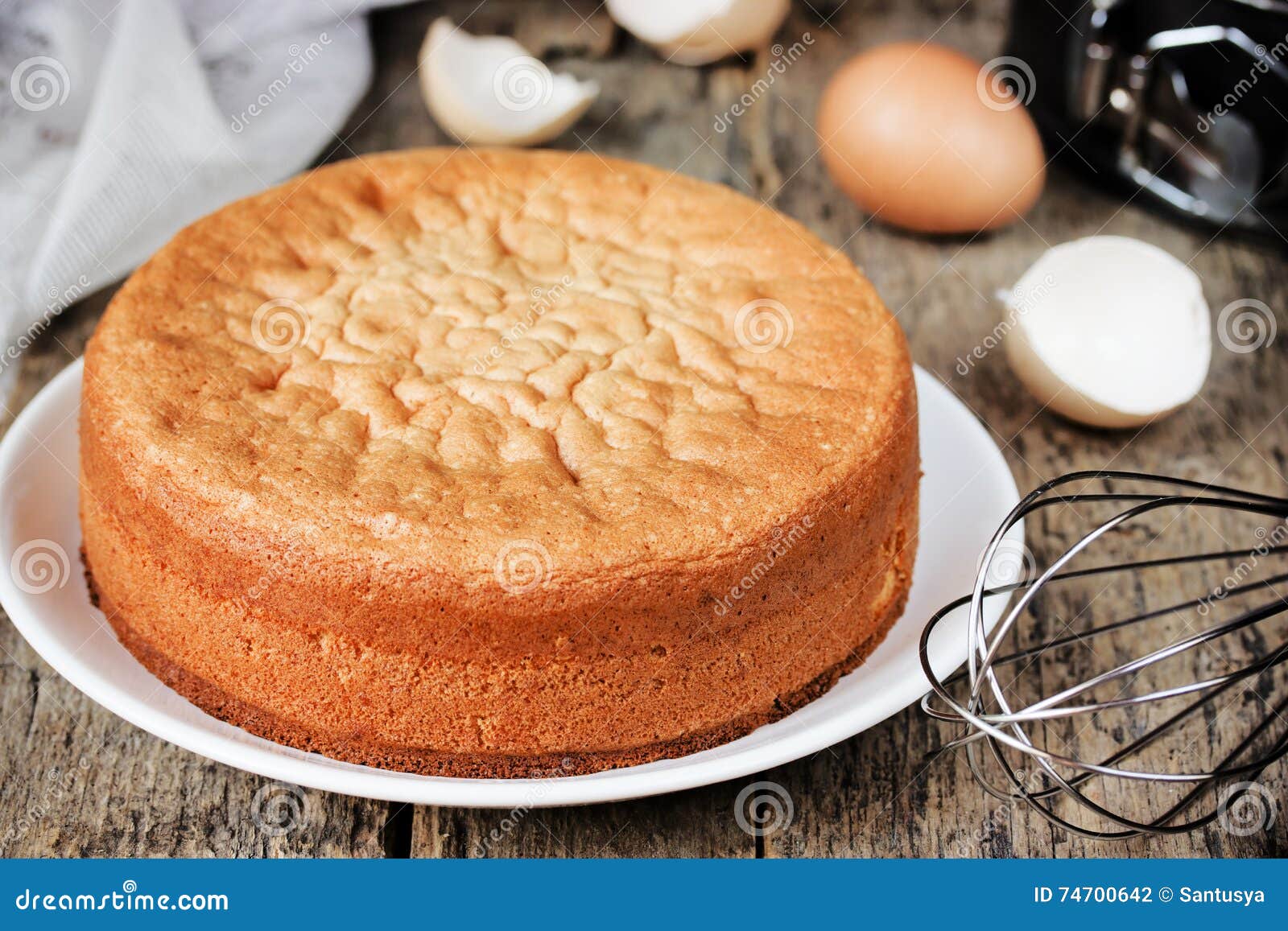 Italian Sponge Cake Pan Di Spagna Stock Photo Image of bakery