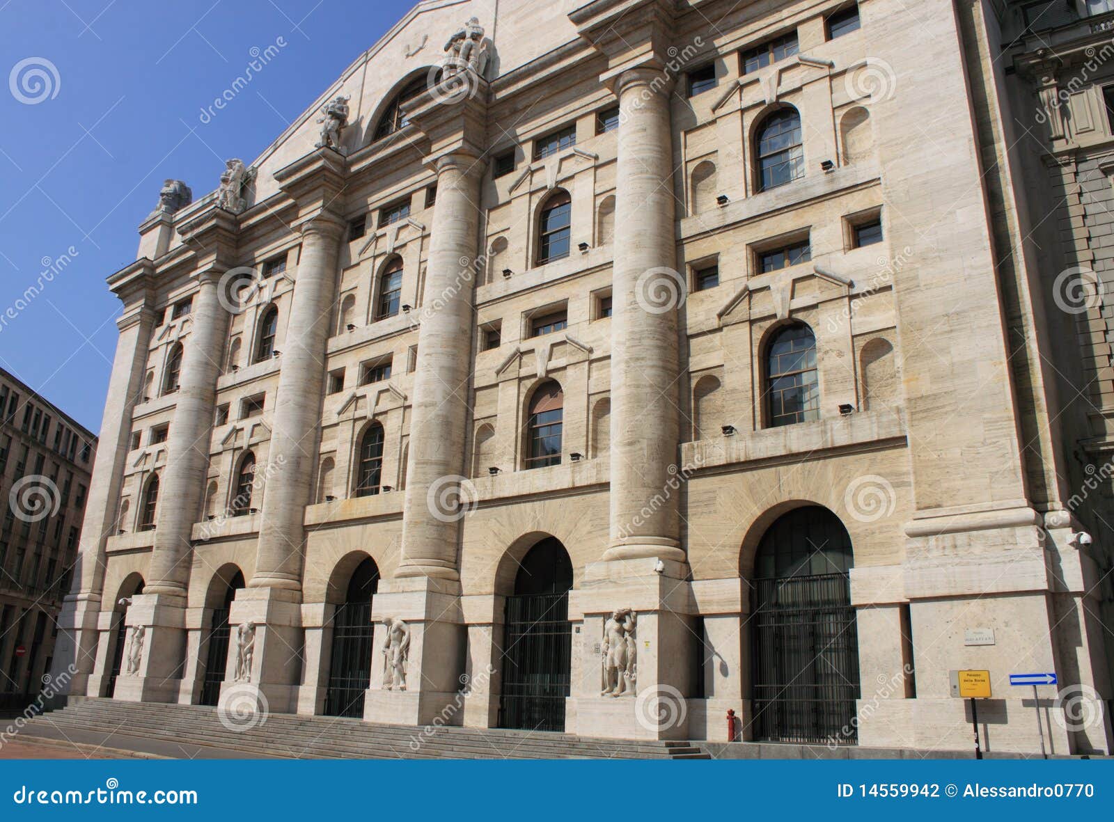 Italian Stock Exchange in Milan Stock Photo Image of financial, institution 14559942