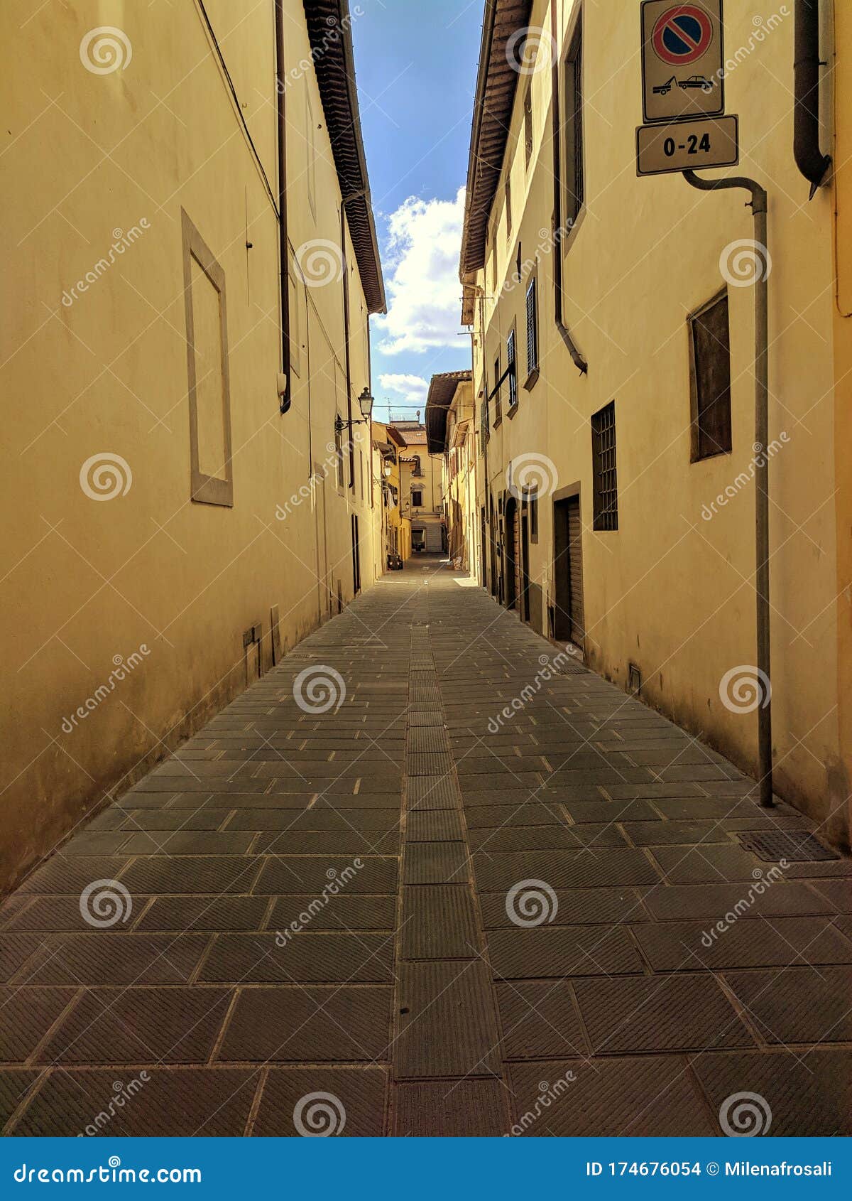 Italian Street in Prato, Tuscany Stock Photo - Image of street, warm ...