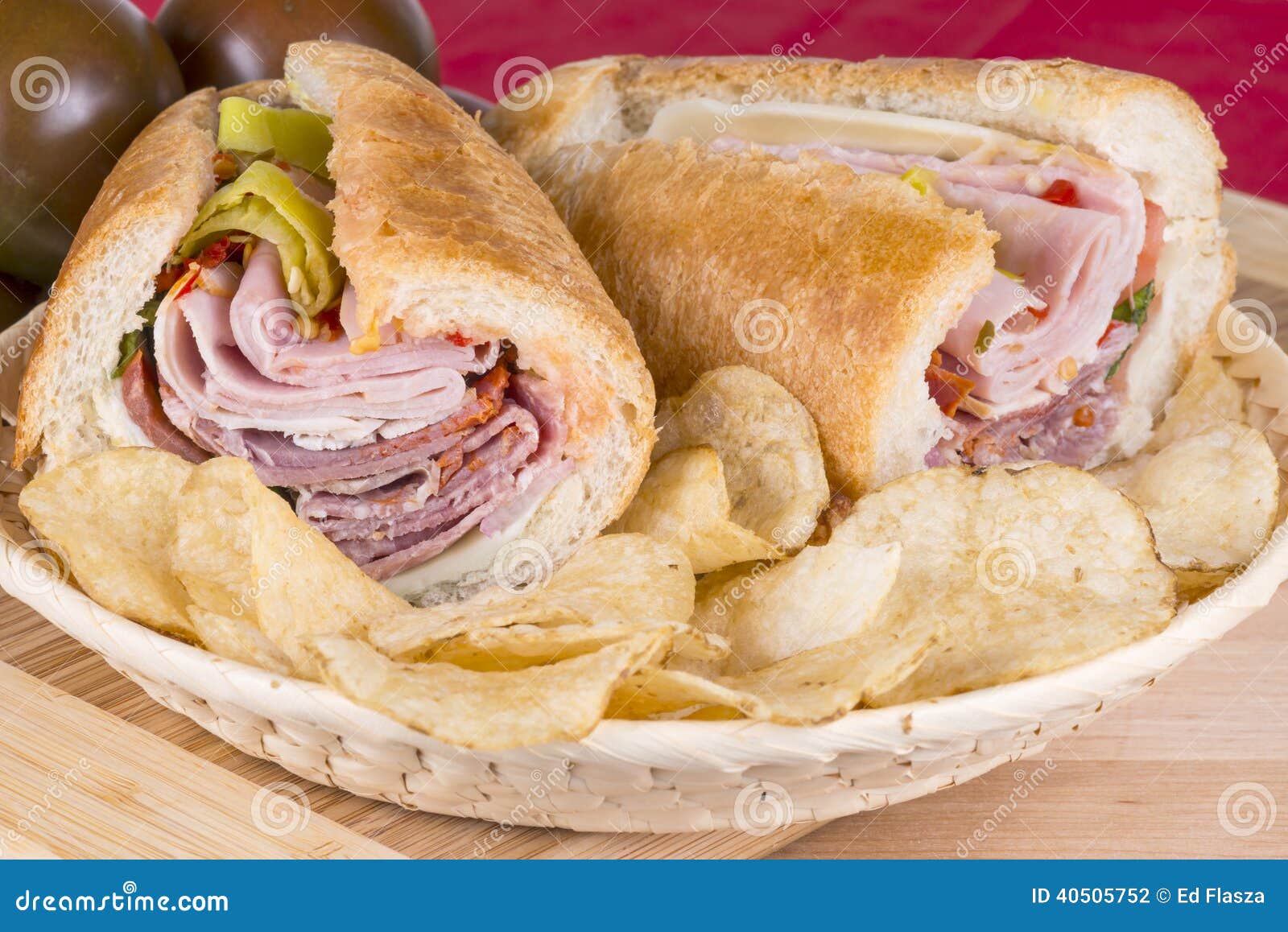Italian style sandwich stock photo. Image of bread, style 40505752