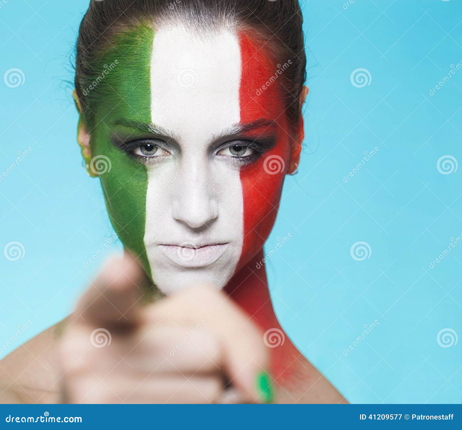 World Flag Body Paint Girl